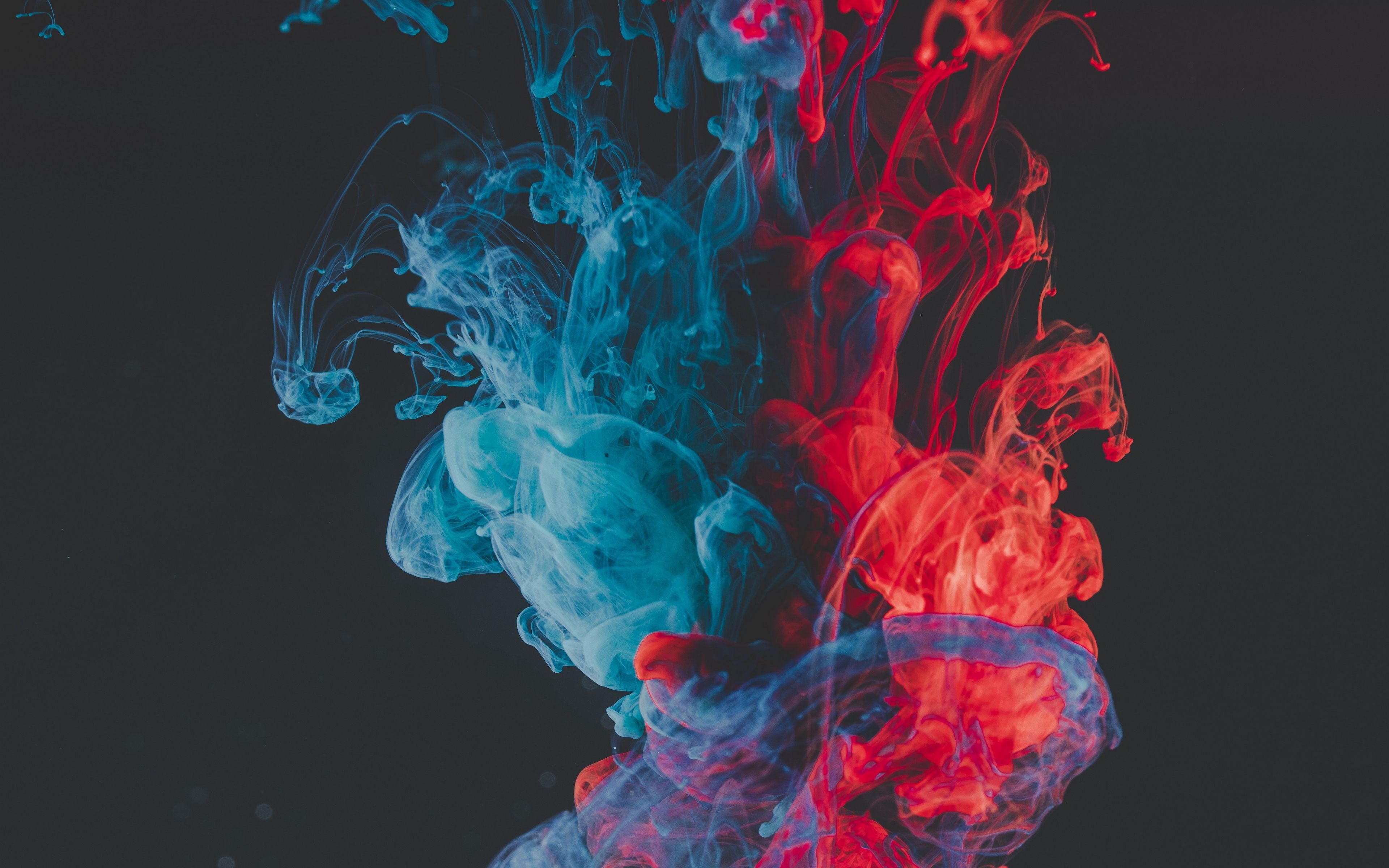 Fumo colorato blu e rosso, 3840x2400 4K Ultra HD, Monitor 4K