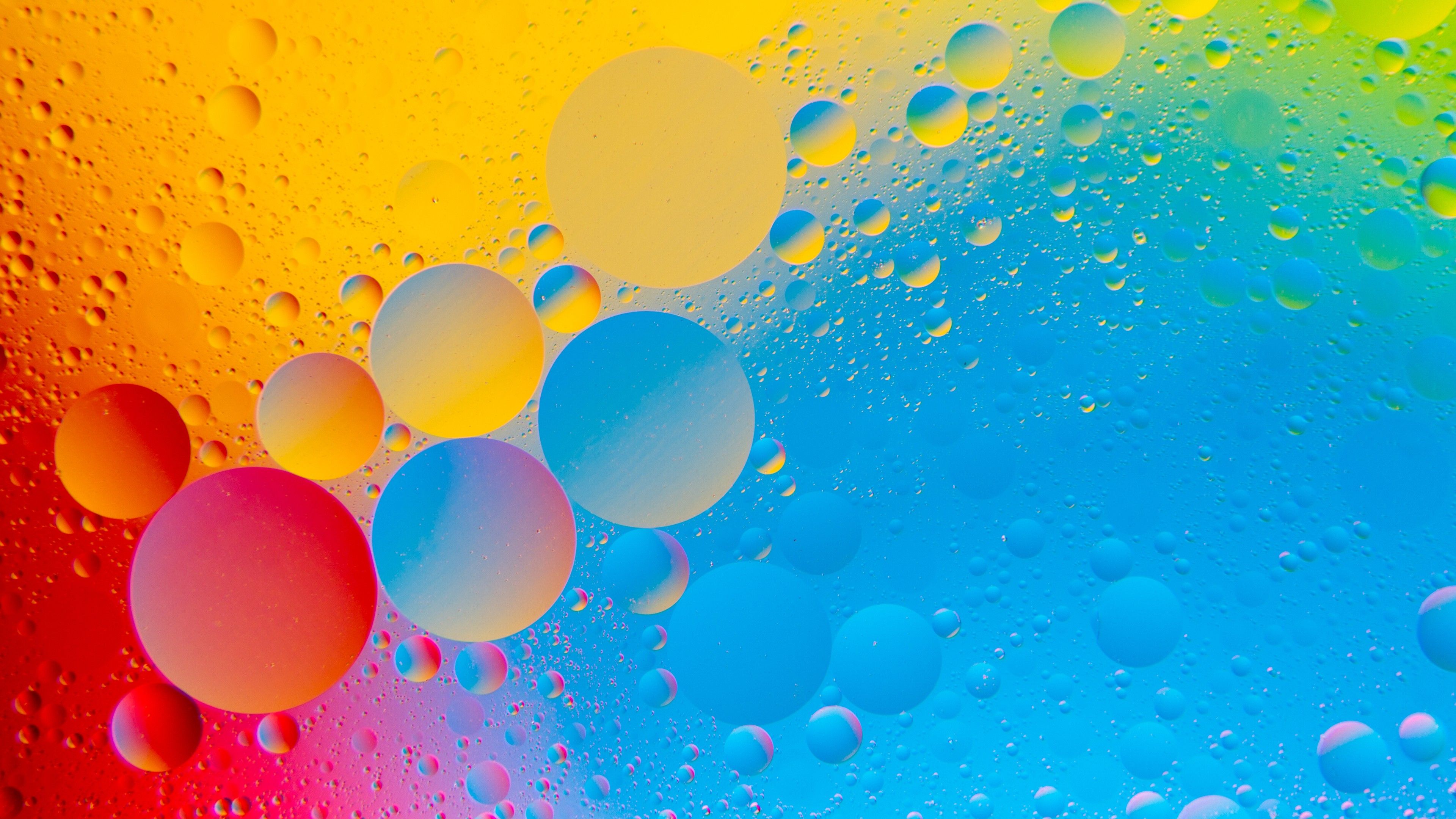 Bolle colorate arcobaleno astratte, 3840x2160 UHD, PC 4K