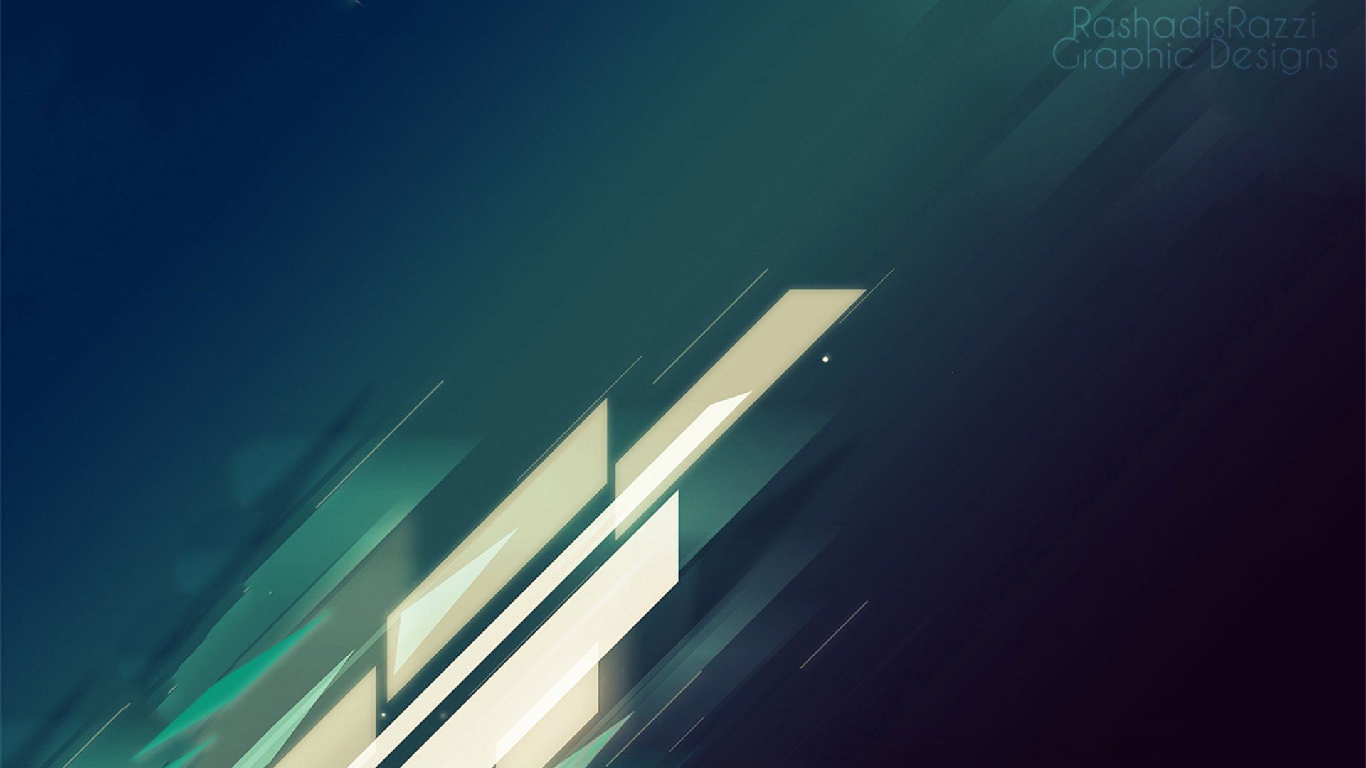 Linee diagonali astratte verde blu, 1920x1080 Full HD, Laptop