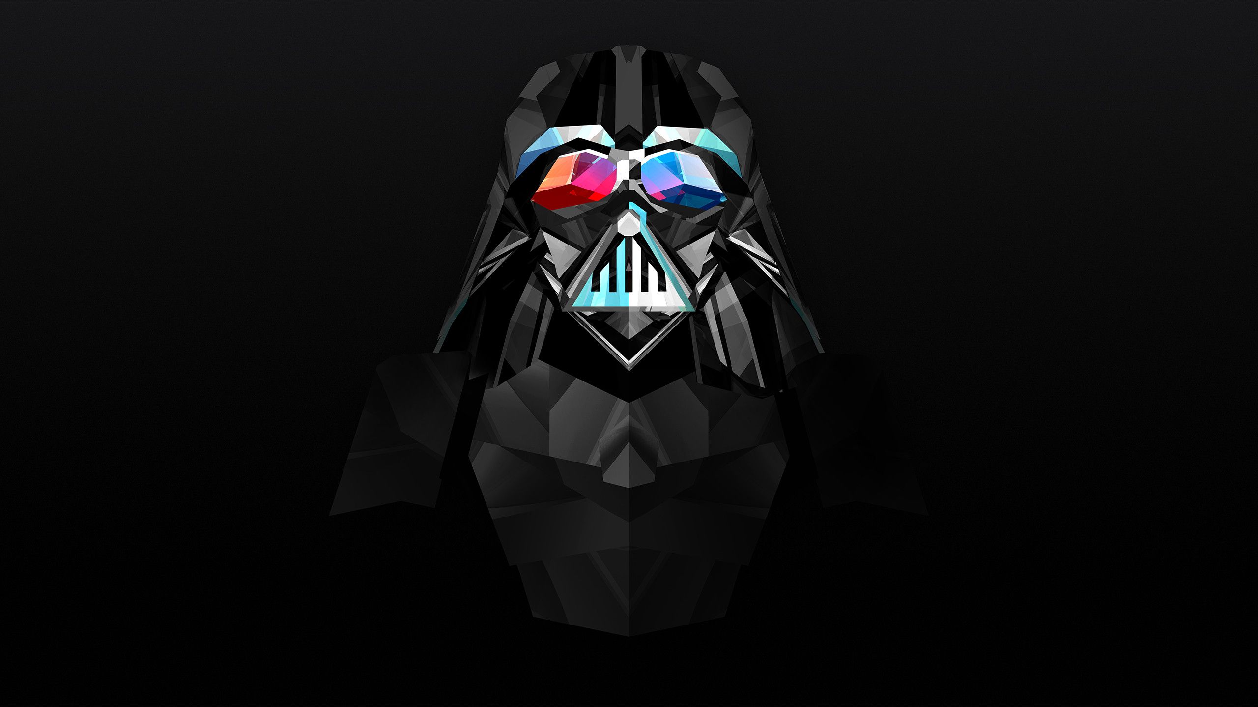 Darth Vader poligonale astratto, 2560x1440 2K QHD, PC