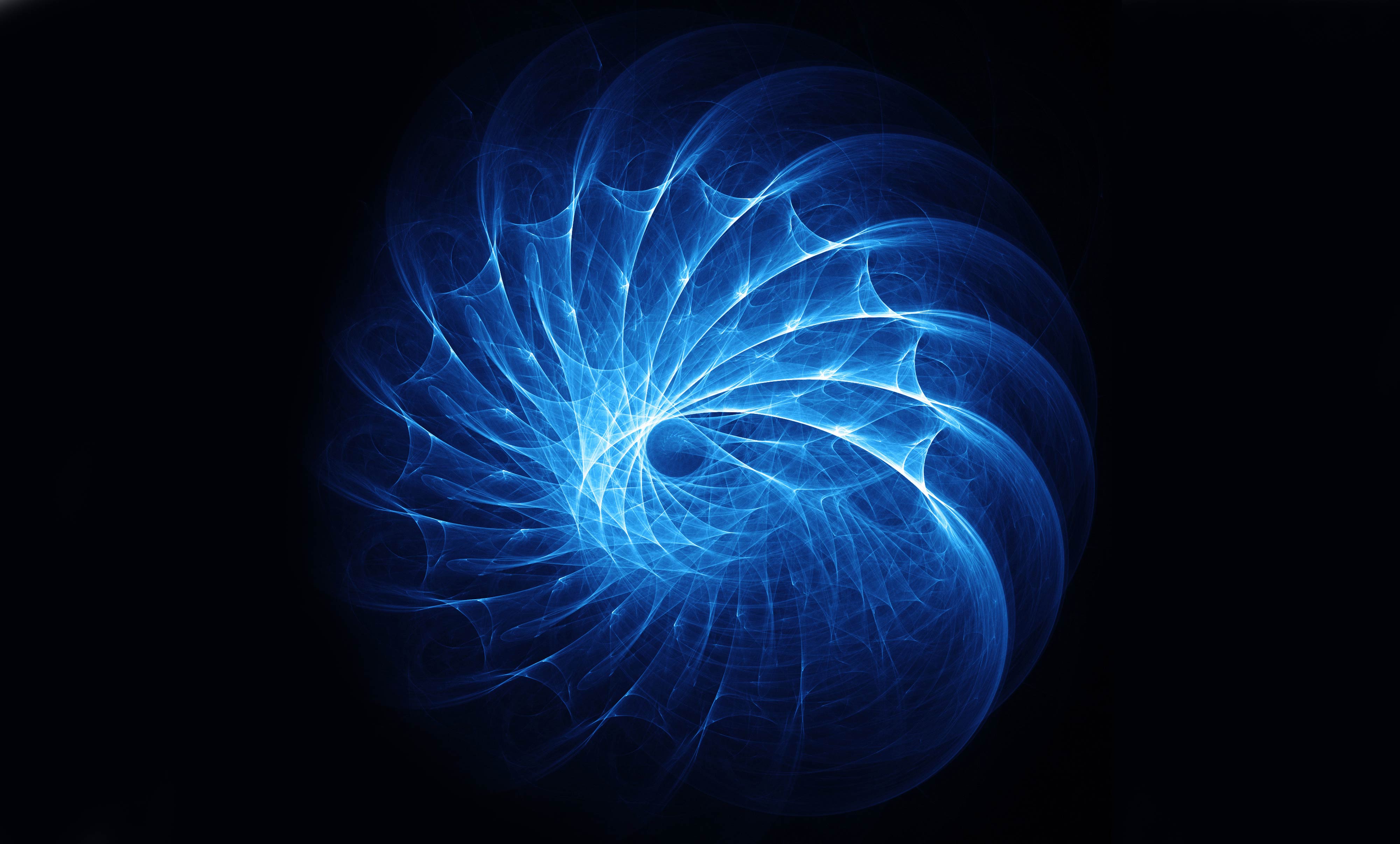 Spirale astratta blu luminosa, 4000x2411 4K, Smart TV 4K
