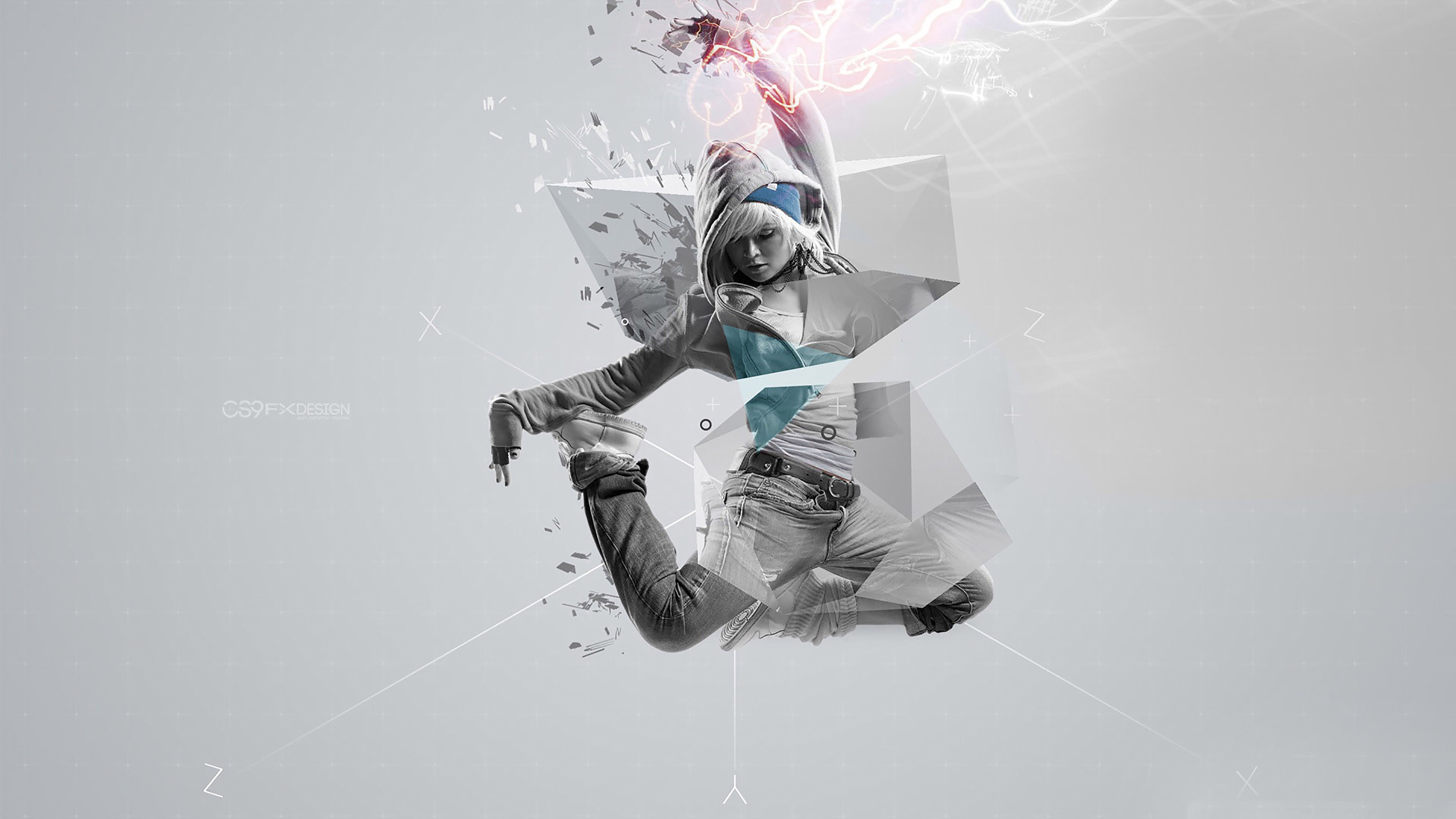 Astronauta con particelle astratte, 7680x4320 4K, Smart TV 4K