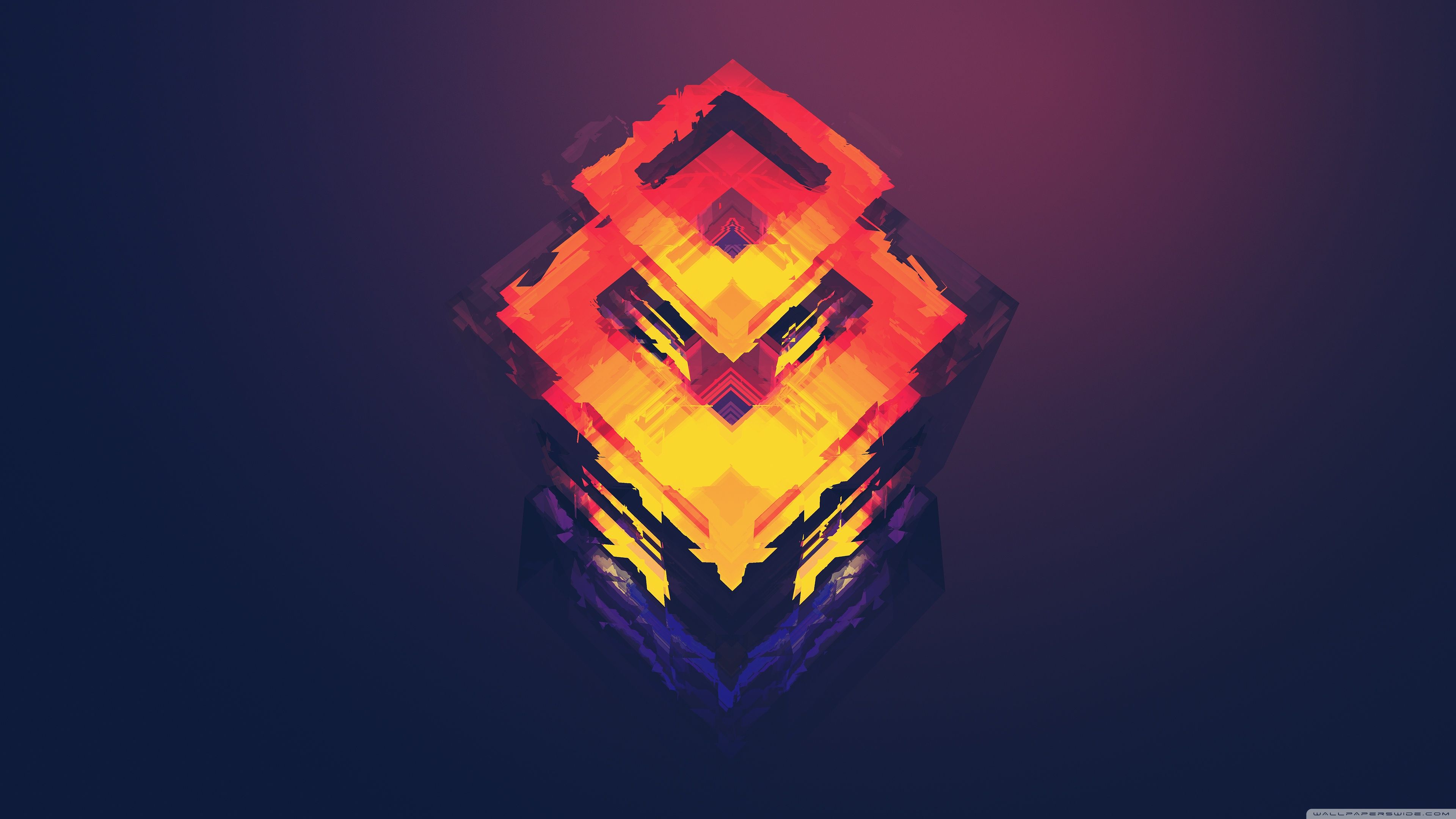 Forma geometrica astratta arancione, 3840x2160 Ultra HD, Monitor 4K