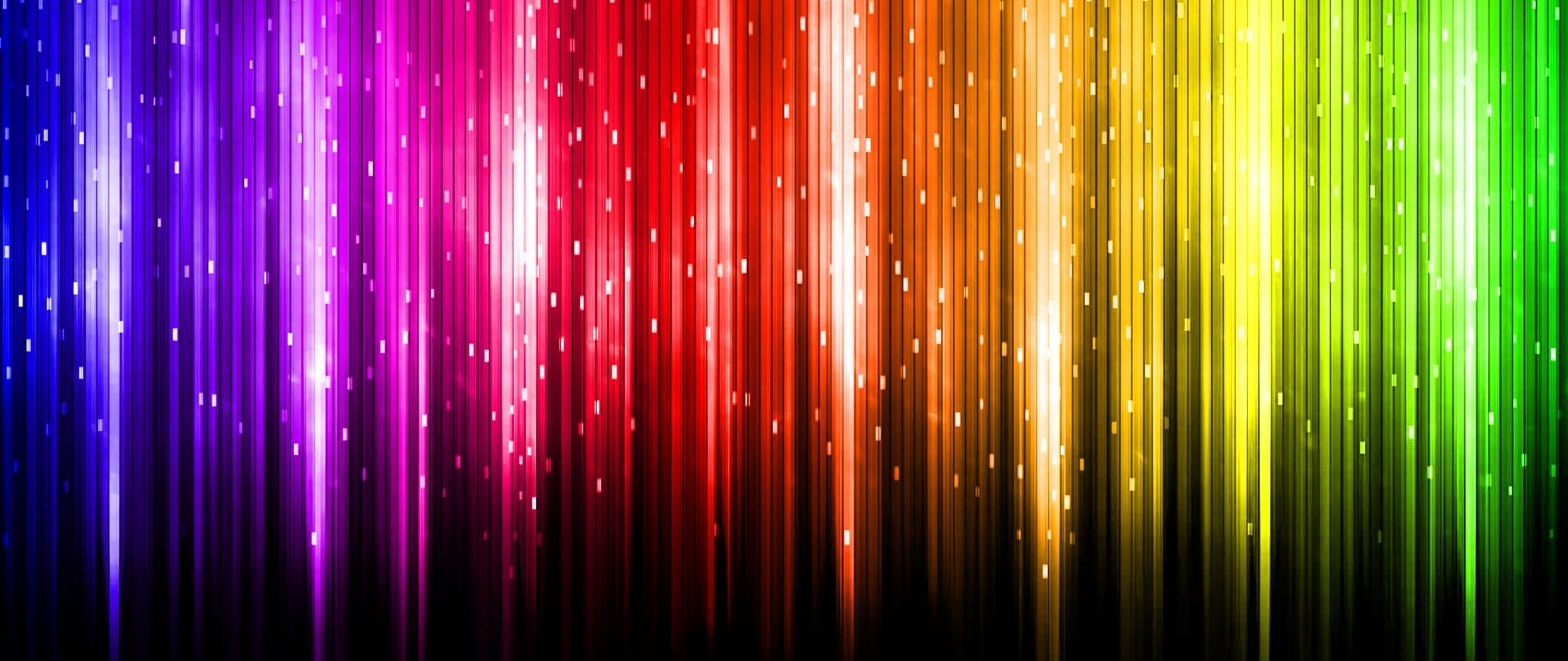 Strisce verticali arcobaleno luminose, 5120x2160 Ultrawide, Smart TV 4K