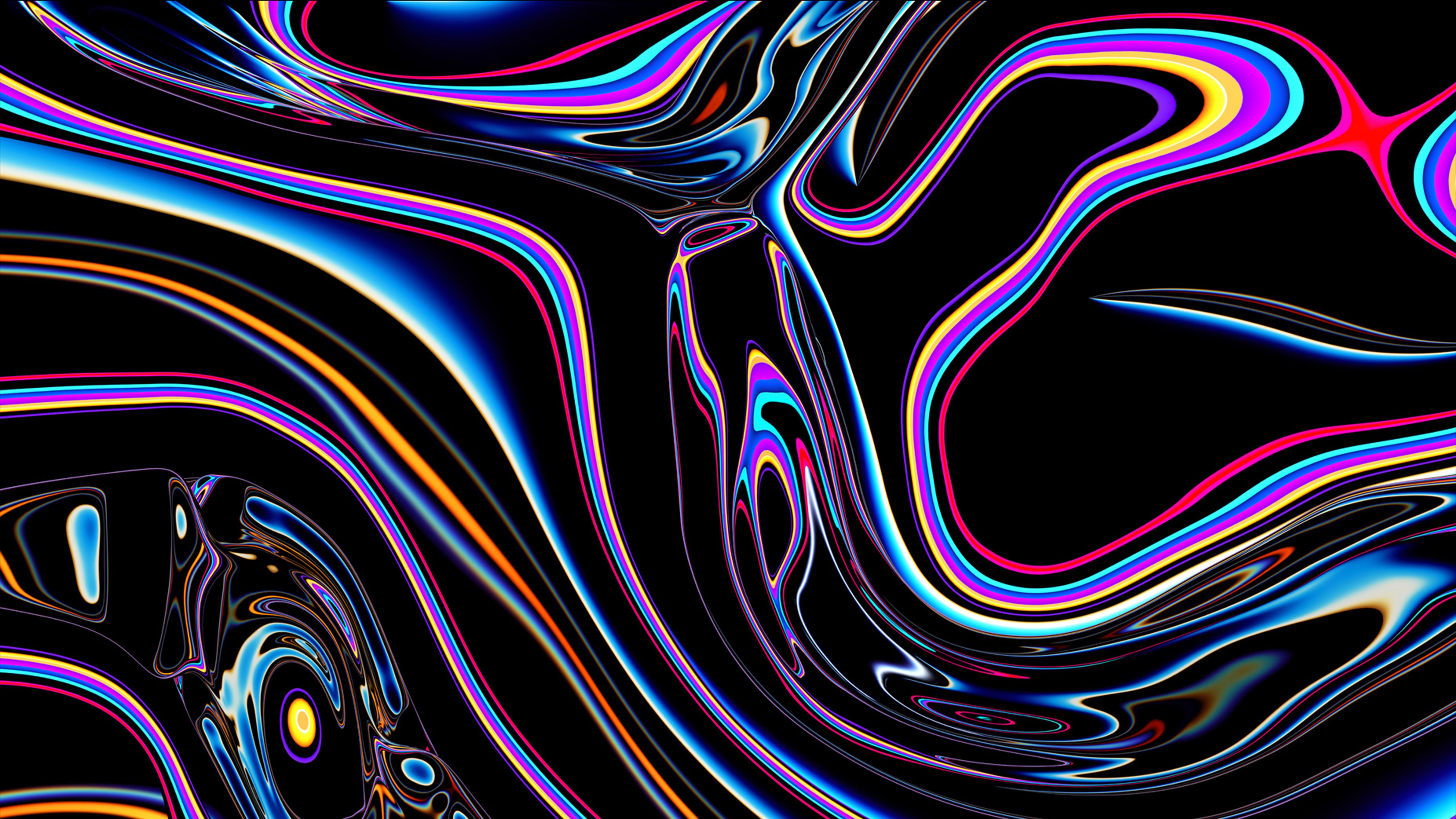 Onde astratte fluide colorate, 5120x2880 Ultra HD, 4K TV
