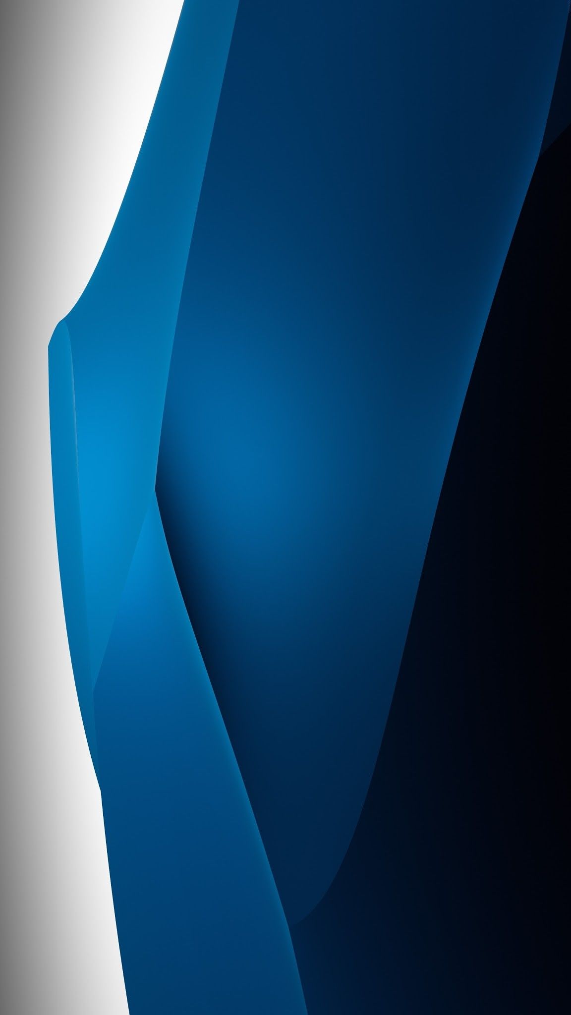 Astratto blu curve sfumate, 1152x2048 Verticale, Android
