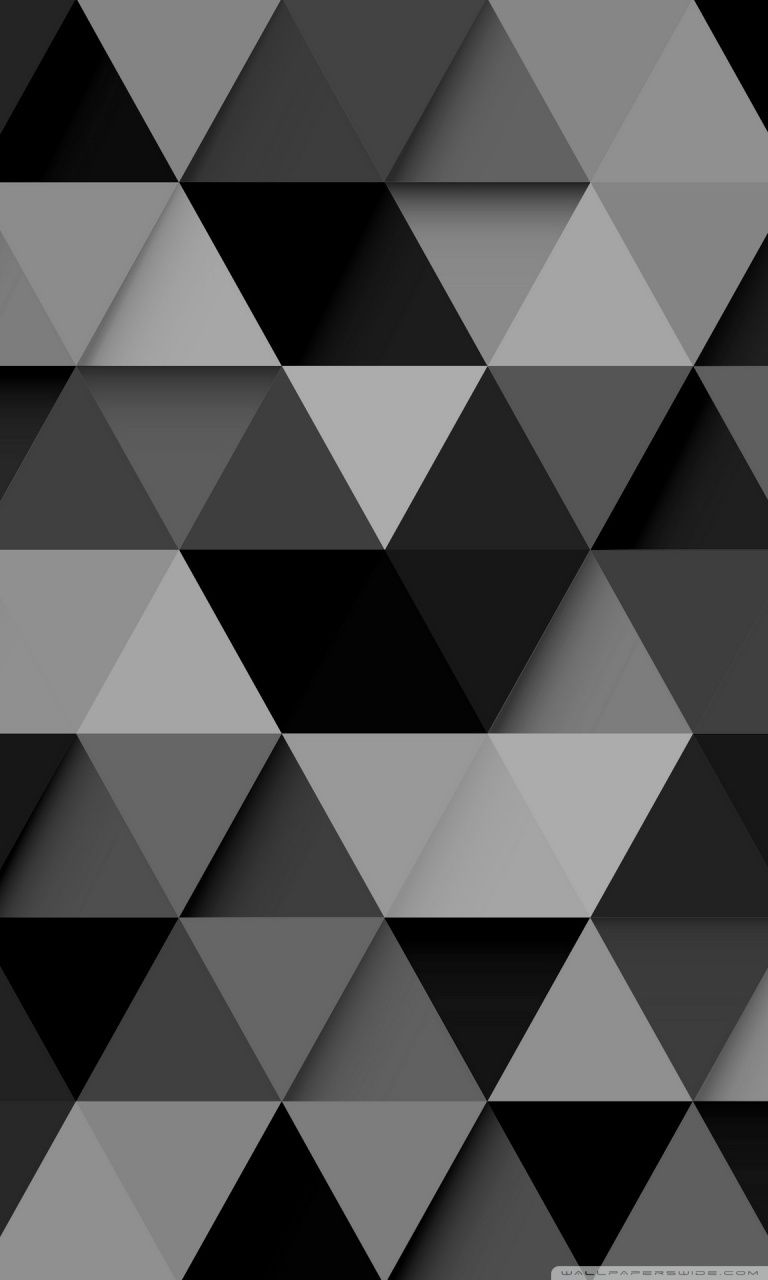 Triangoli geometrici grigi e neri, 768x1280 Full HD Verticale, Smartphone