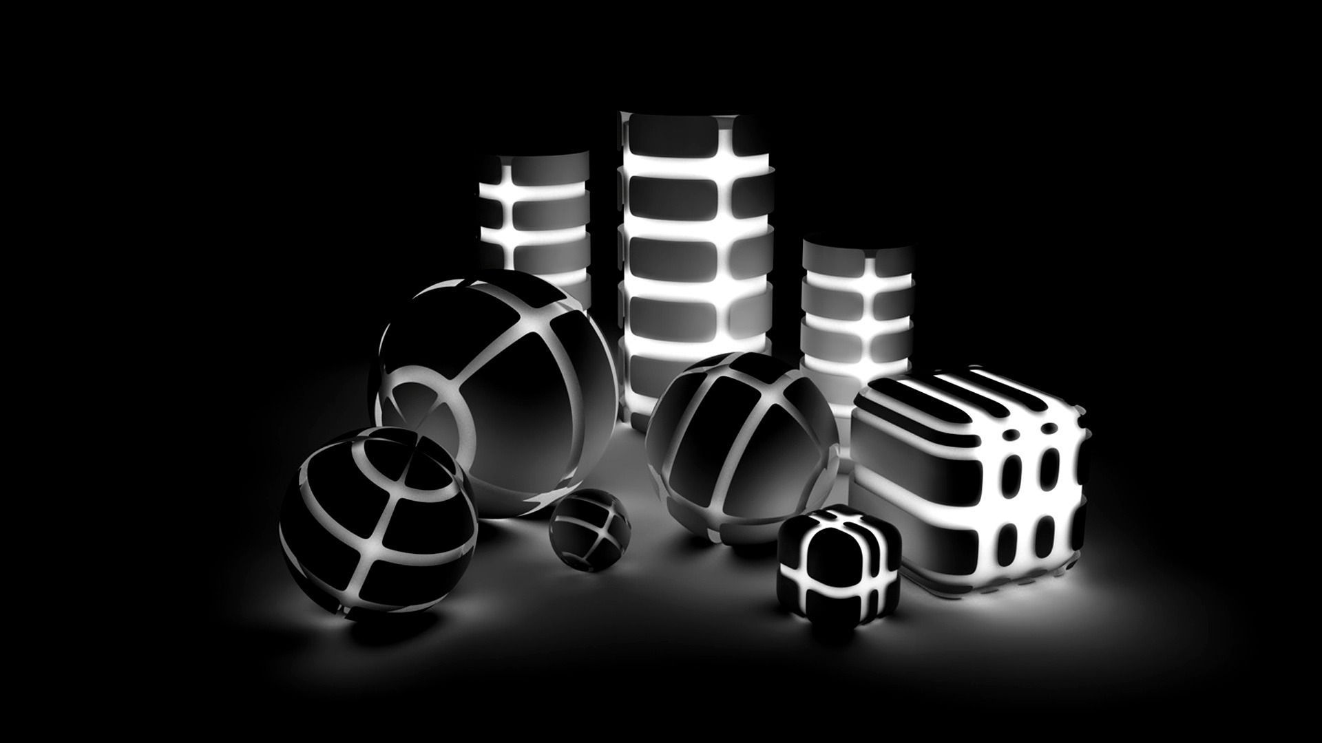 Forme geometriche astratte 3D, 1920x1080 Full HD, PC Desktop