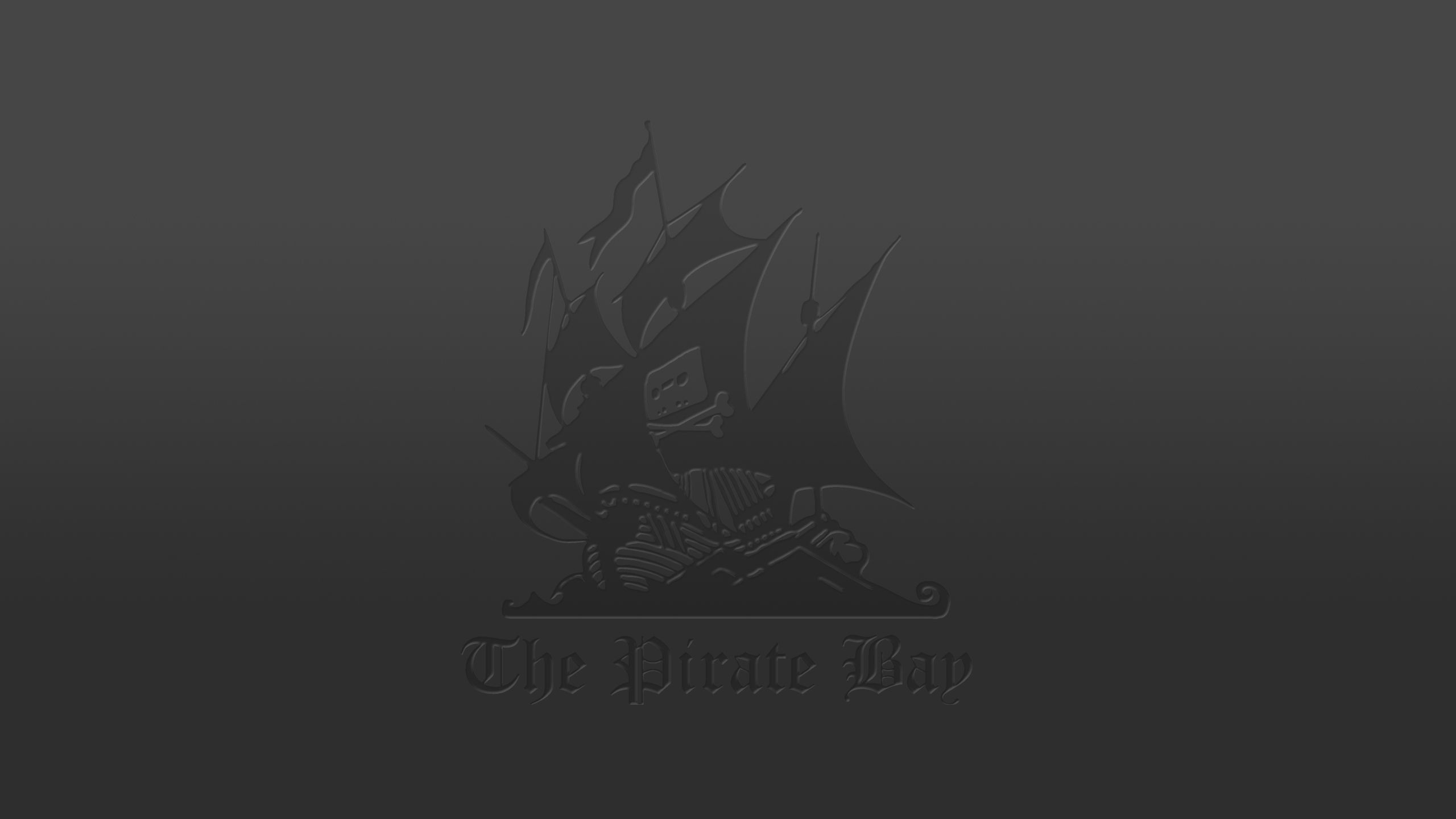 Logo The Pirate Bay grigio scuro, 2560x1440 2K QHD, PC