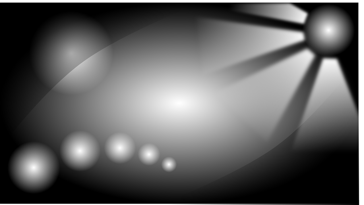Sfere astratte grigio scuro, 1280x722 720p, Laptop