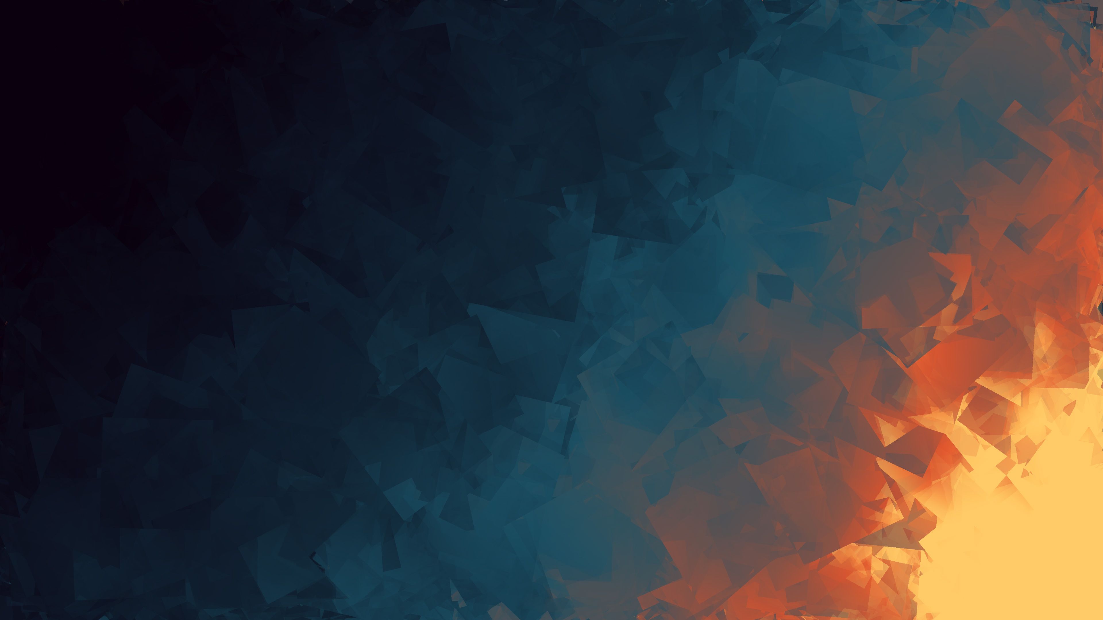 Astratto blu scuro arancione, 3840x2160 Ultra HD, 4K TV