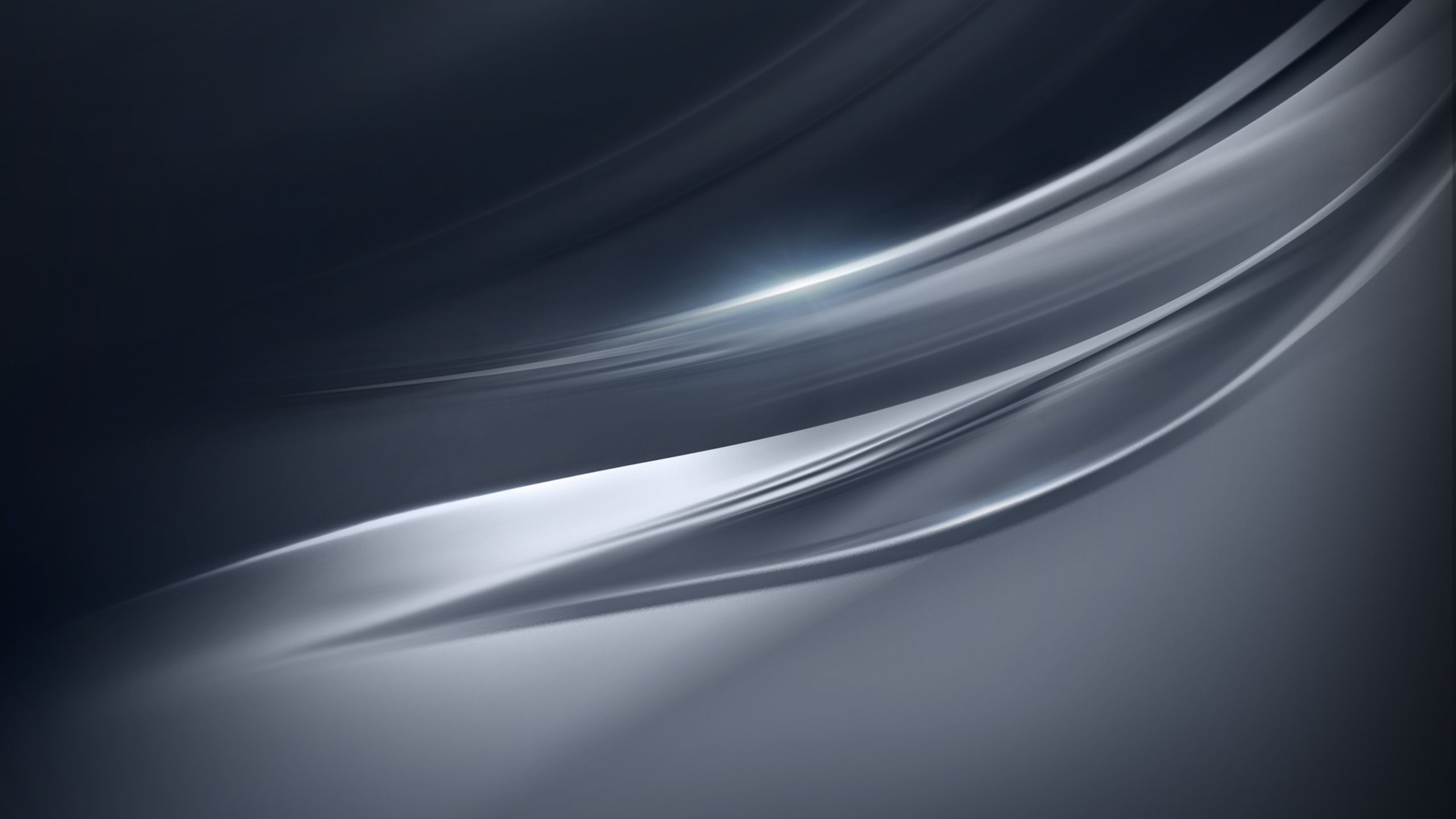 Onde astratte grigio metalliche, 2560x1440 2K QHD, PC