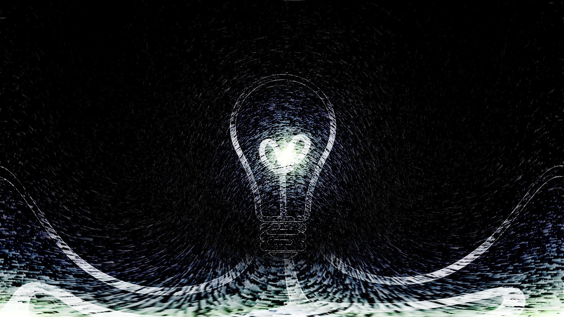 Lampadina astratta particelle scure, 1920x1080 Full HD 1080p, Desktop