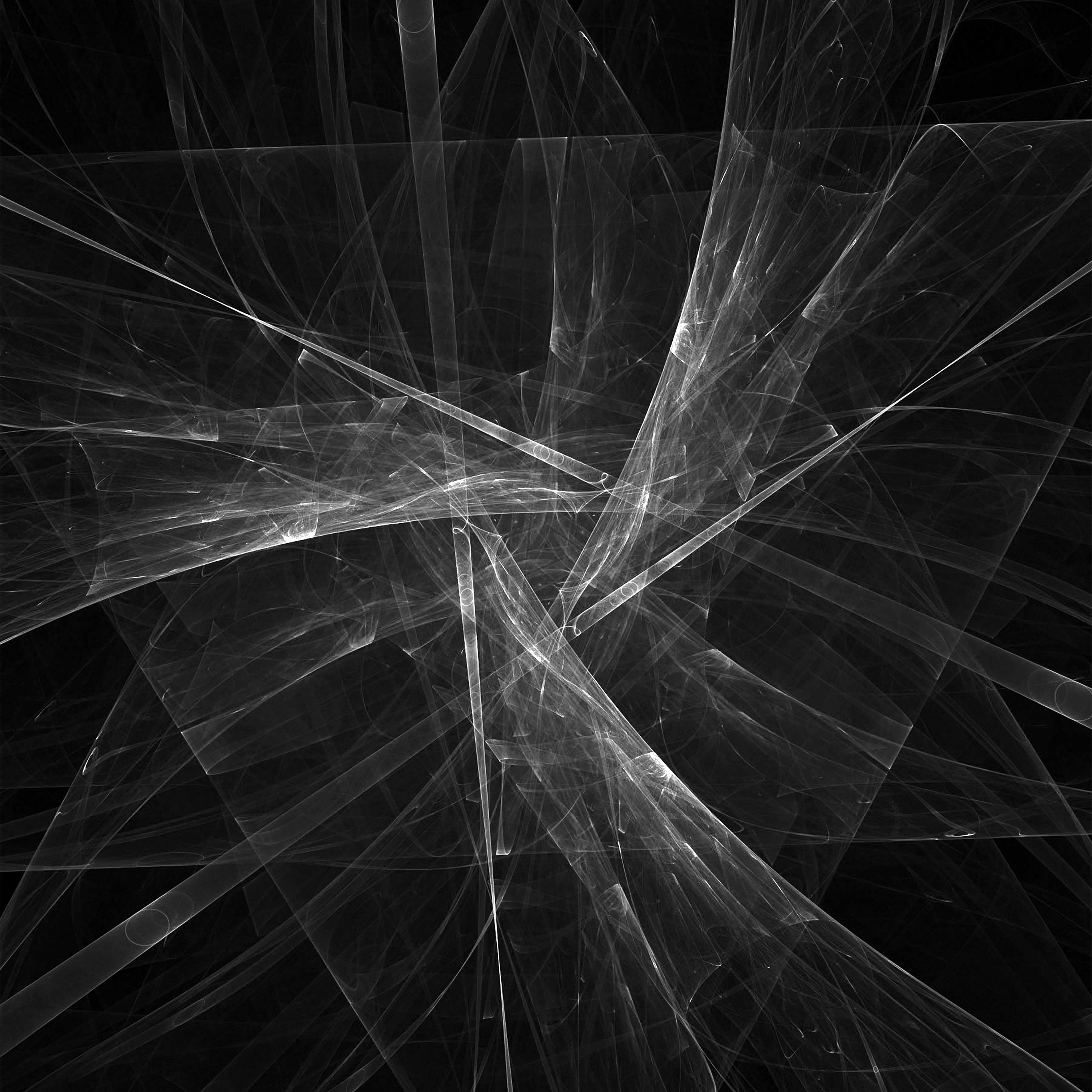 Linee astratte spirale bianco nero, 2732x2732 2K+, Laptop