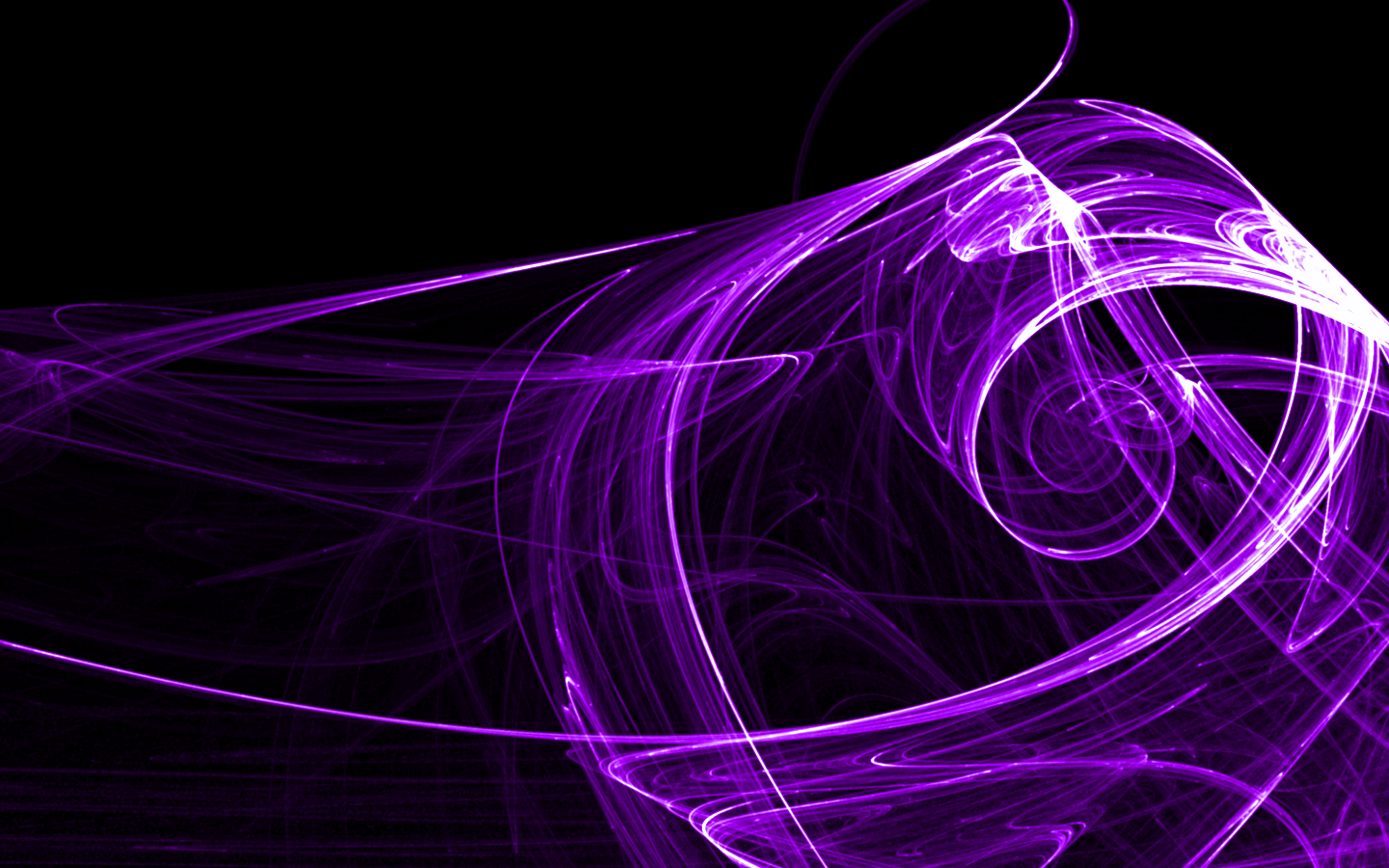 Onde astratte viola su nero, 1440x900 HD, Desktop