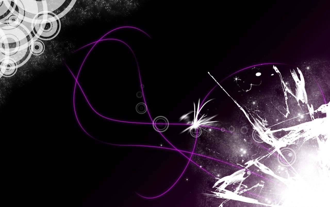 Linee viola astratte su nero, 1280x804 HD, Desktop