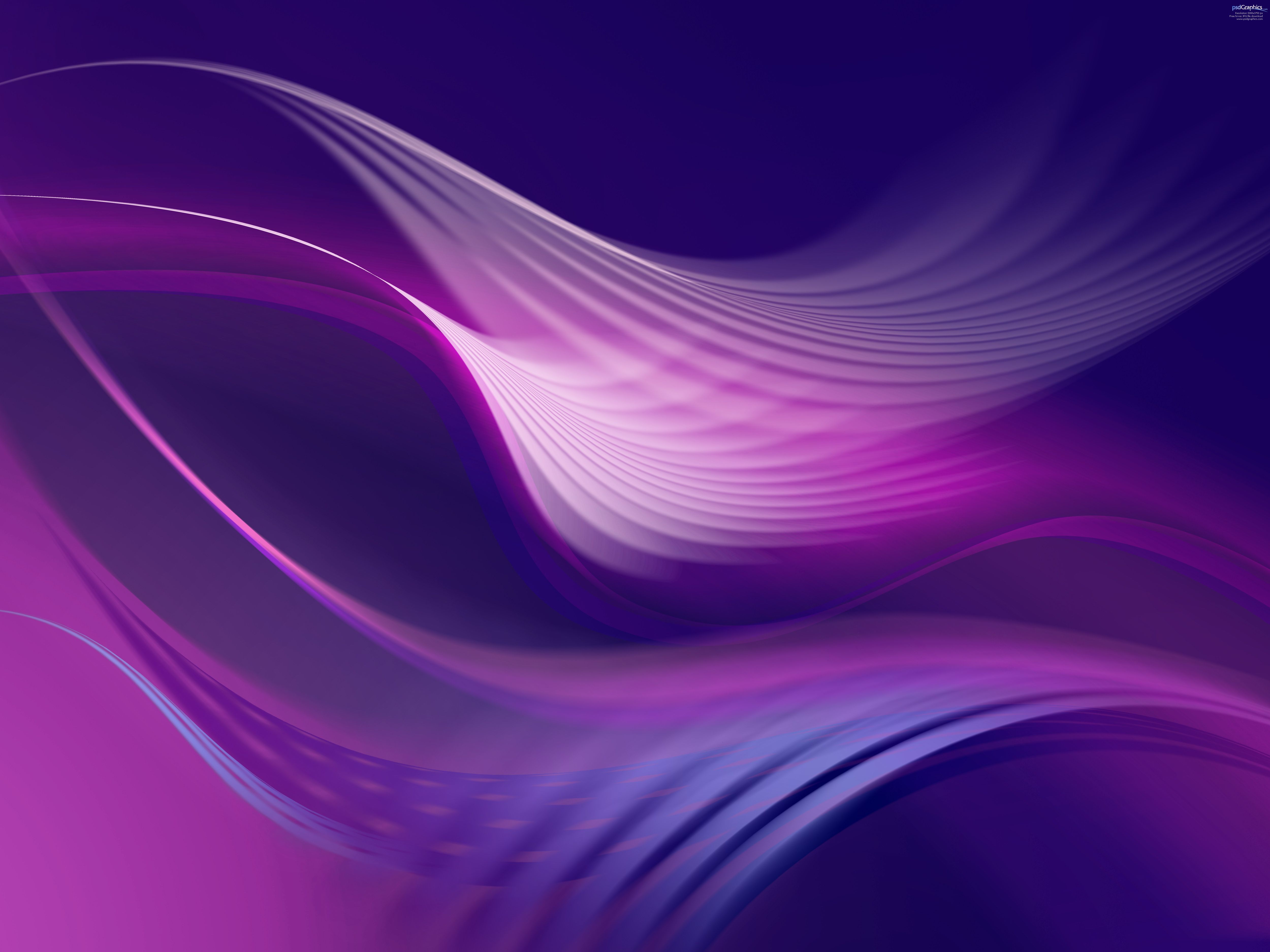 Onde astratte viola e blu, 5000x3750 UHD, PC 4K