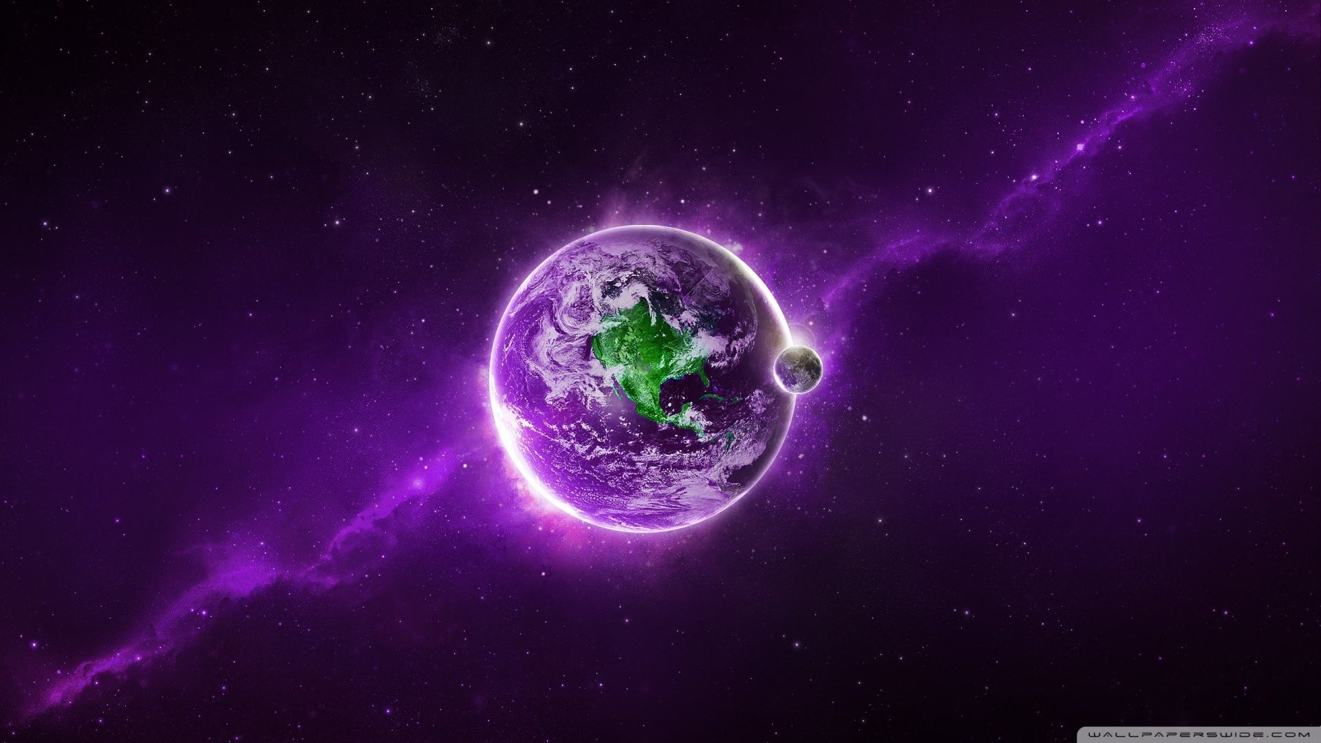 Pianeta terra astratto viola, 1920x1080 Full HD 1080p, Desktop
