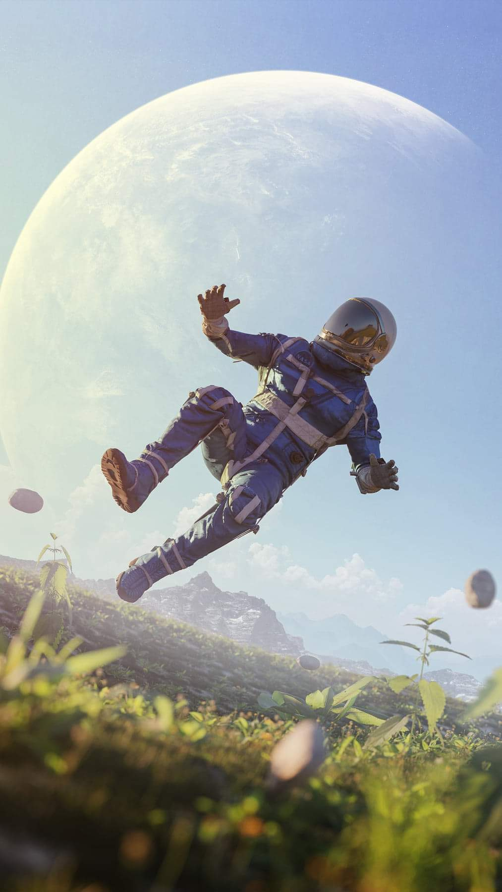 Astronauta con anello luminoso, 1920x1080 1080p, PC