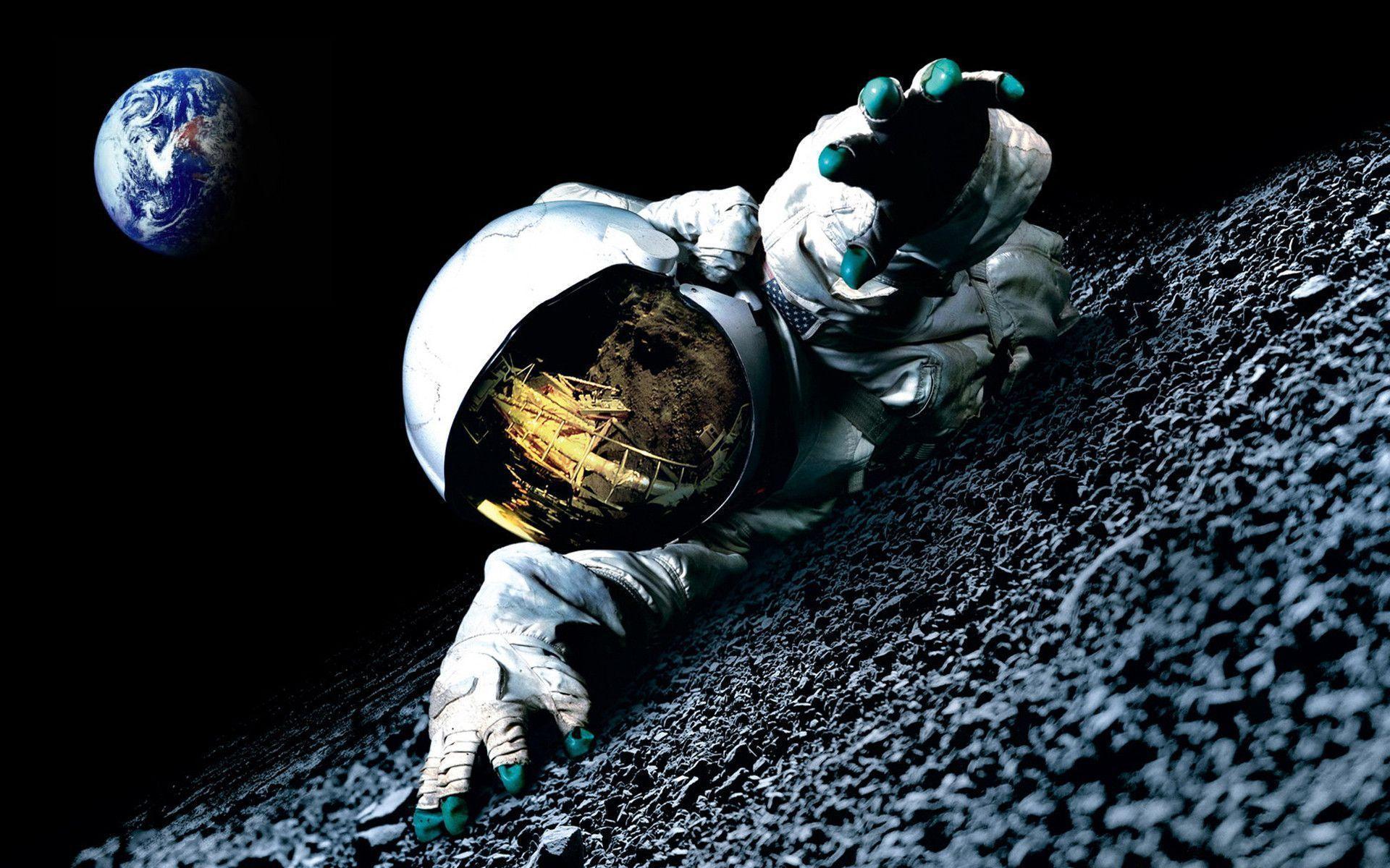 Astronauta sulla superficie lunare, 1920x1200 Full HD+ WUXGA, Laptop