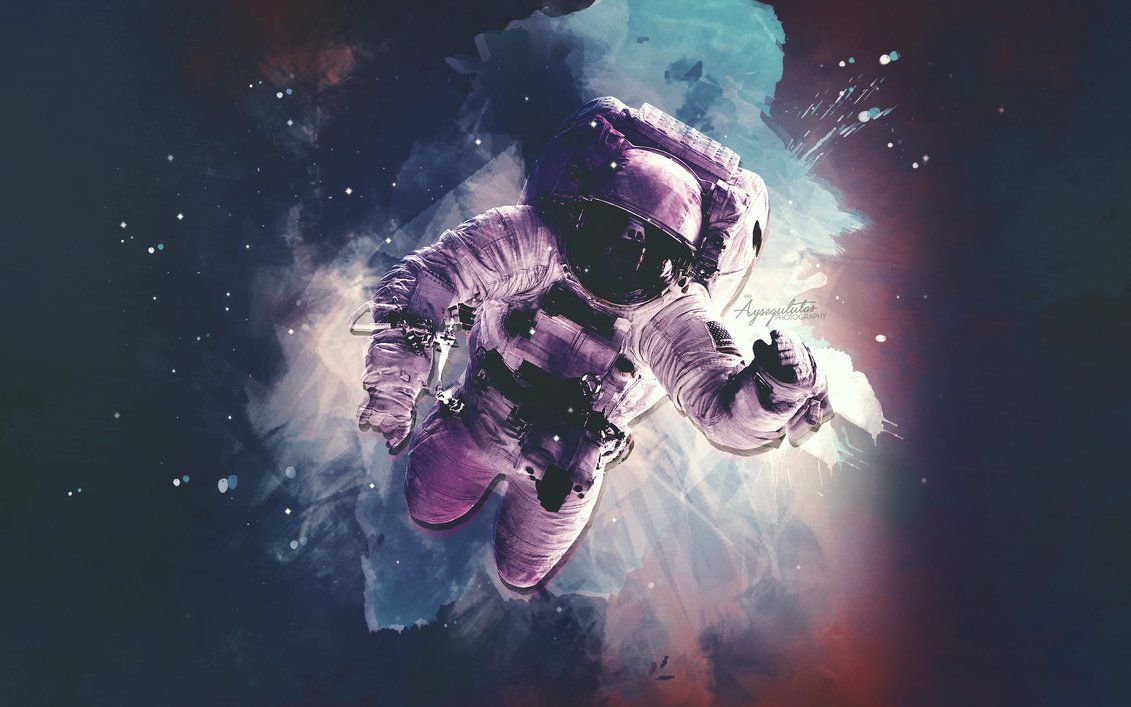 Astronauta nello spazio, arte digitale, 1131x707 HD, PC Desktop