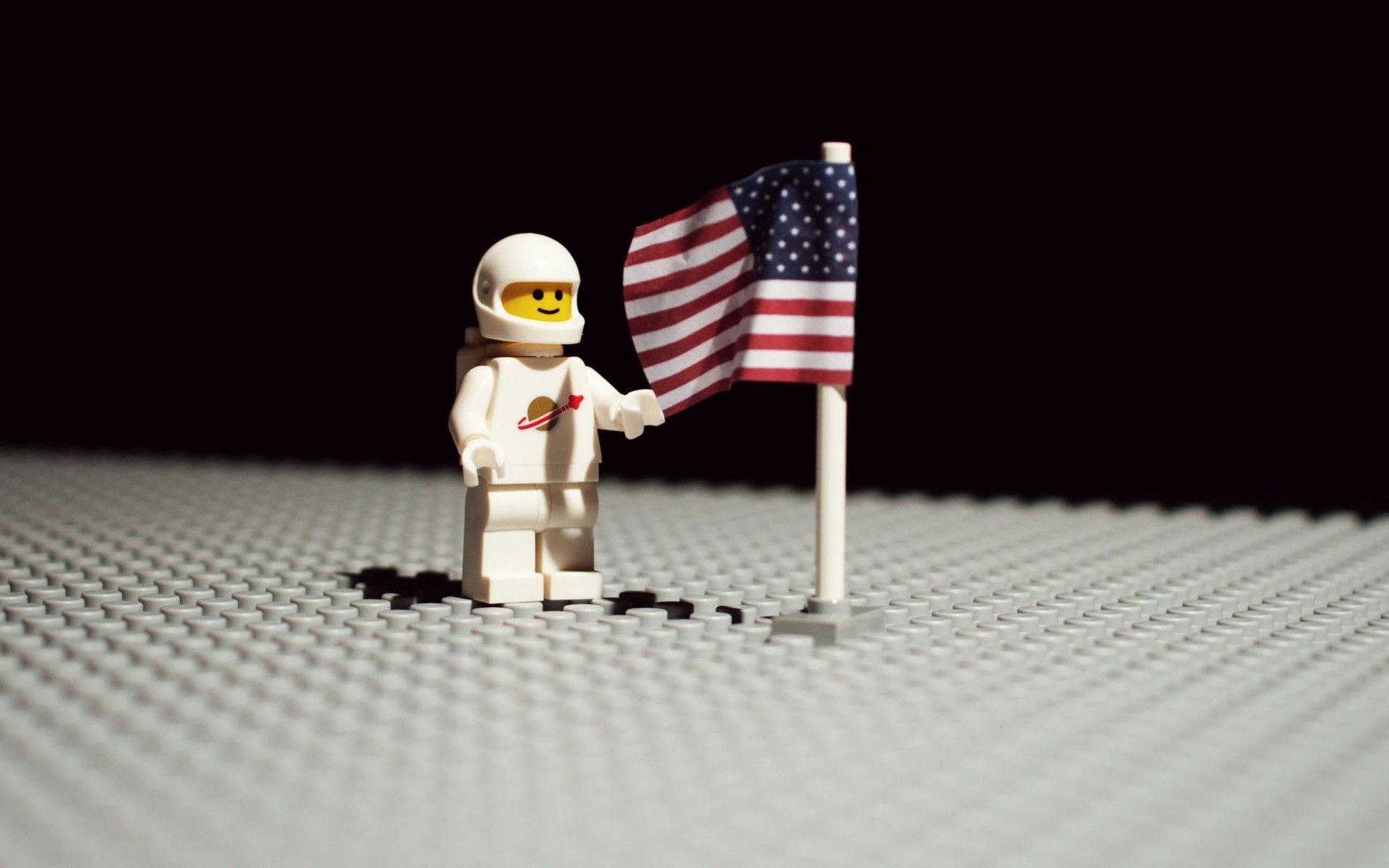 Astronauta Lego con bandiera USA, 1920x1200 WUXGA, Desktop
