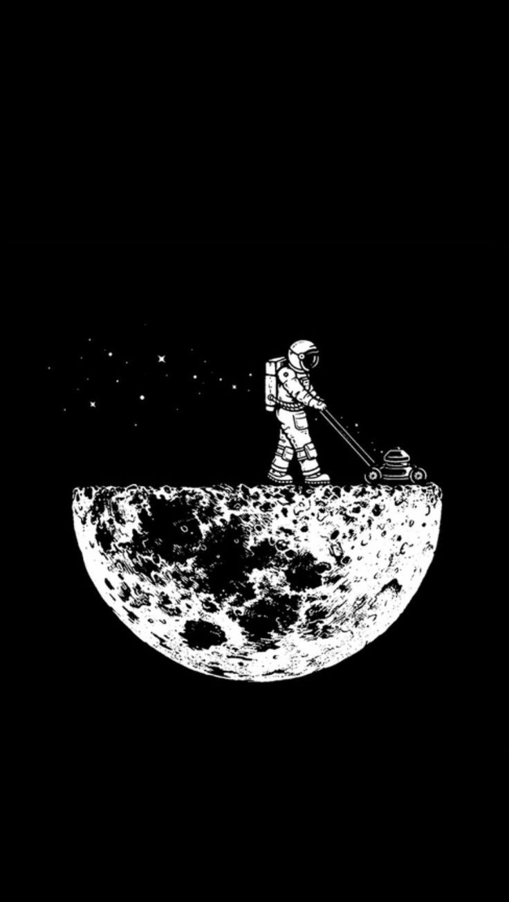 Astronauta tosa la luna, 736x1303 Verticale, Telefono