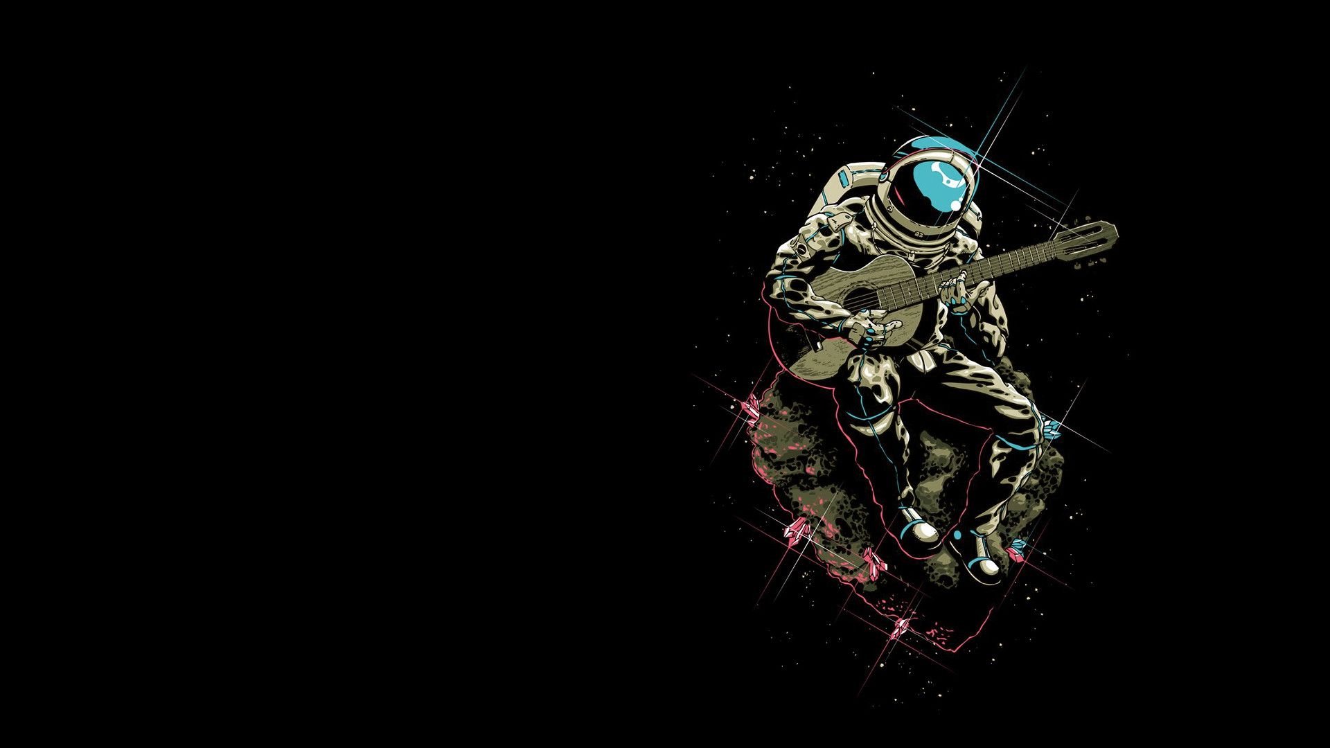 Astronauta con farfalle luminose, 1920x1080 1080p, Laptop