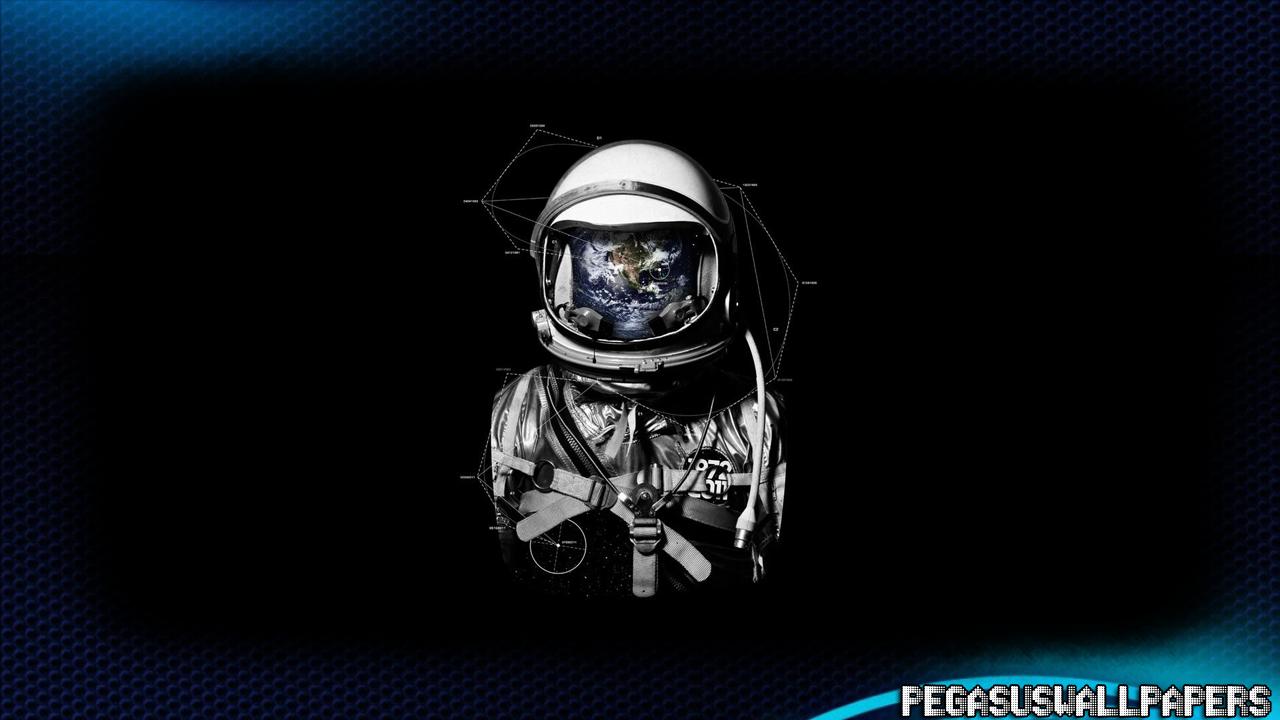 Astronauta che osserva galassia, 1920x1080 Full HD, Desktop