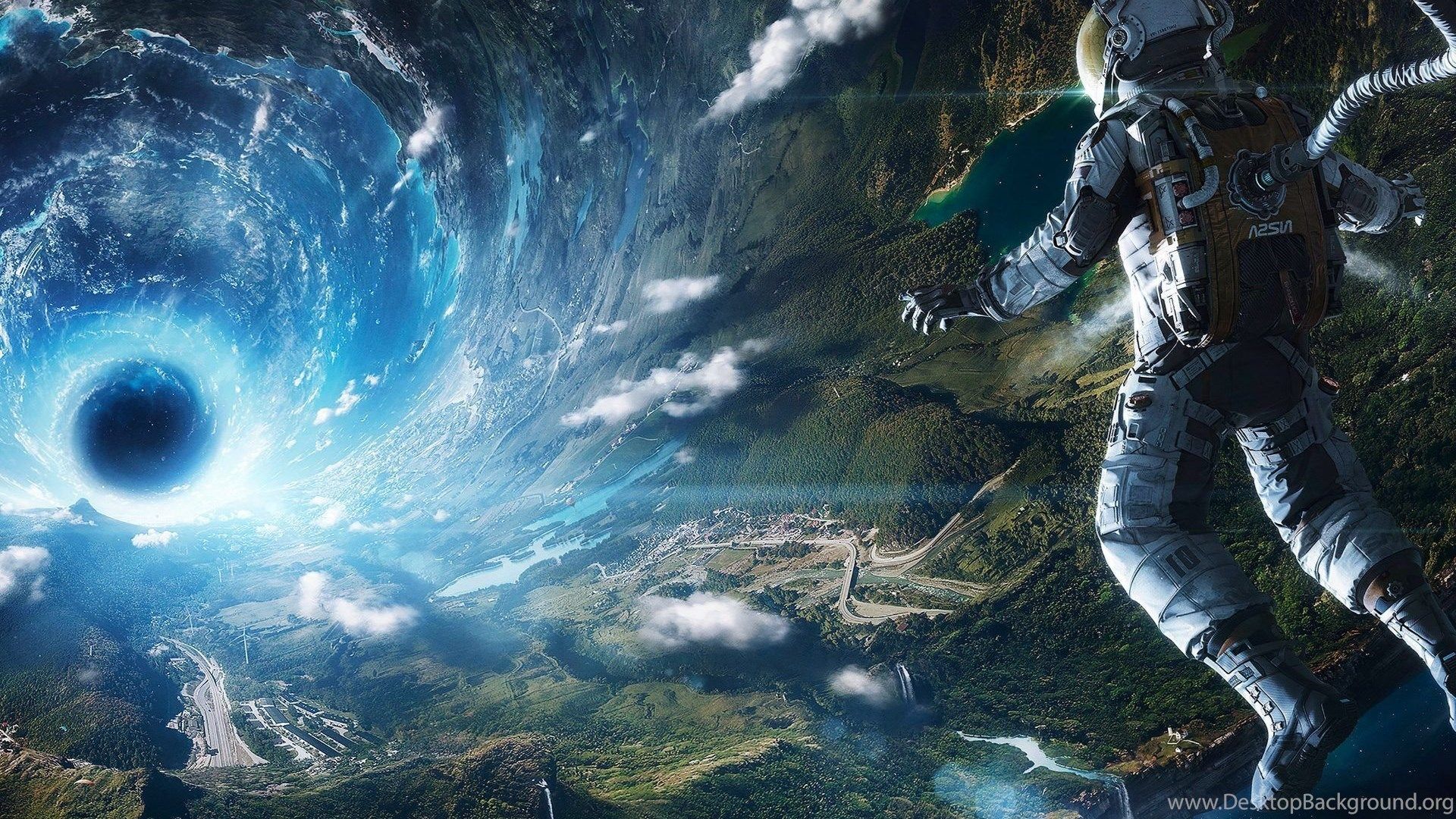 Astronauta buco nero pianeta, 1920x1080 Full HD 1080p, Desktop