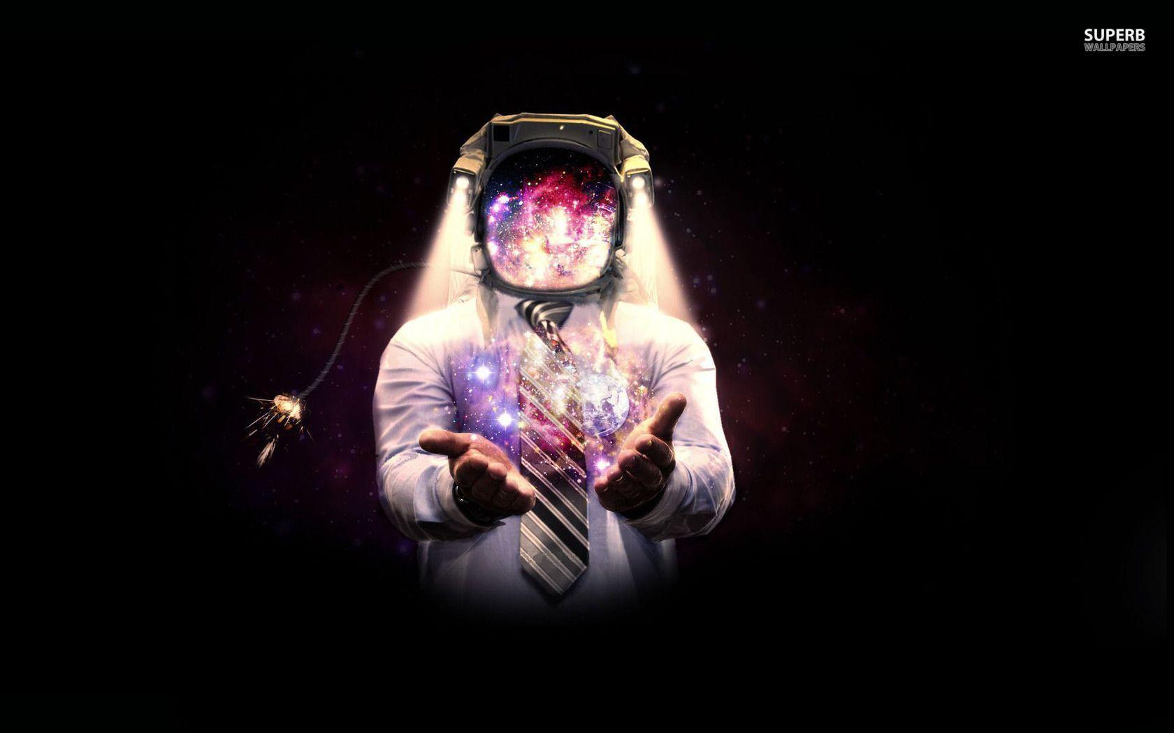 Astronauta con galassia nel casco, 1680x1050 HD, Lenovo Legion