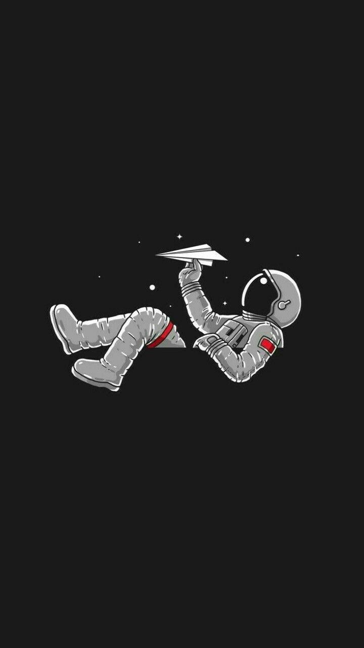 Astronauta con aeroplanino di carta, 720x1280 Full HD Verticale, Realme