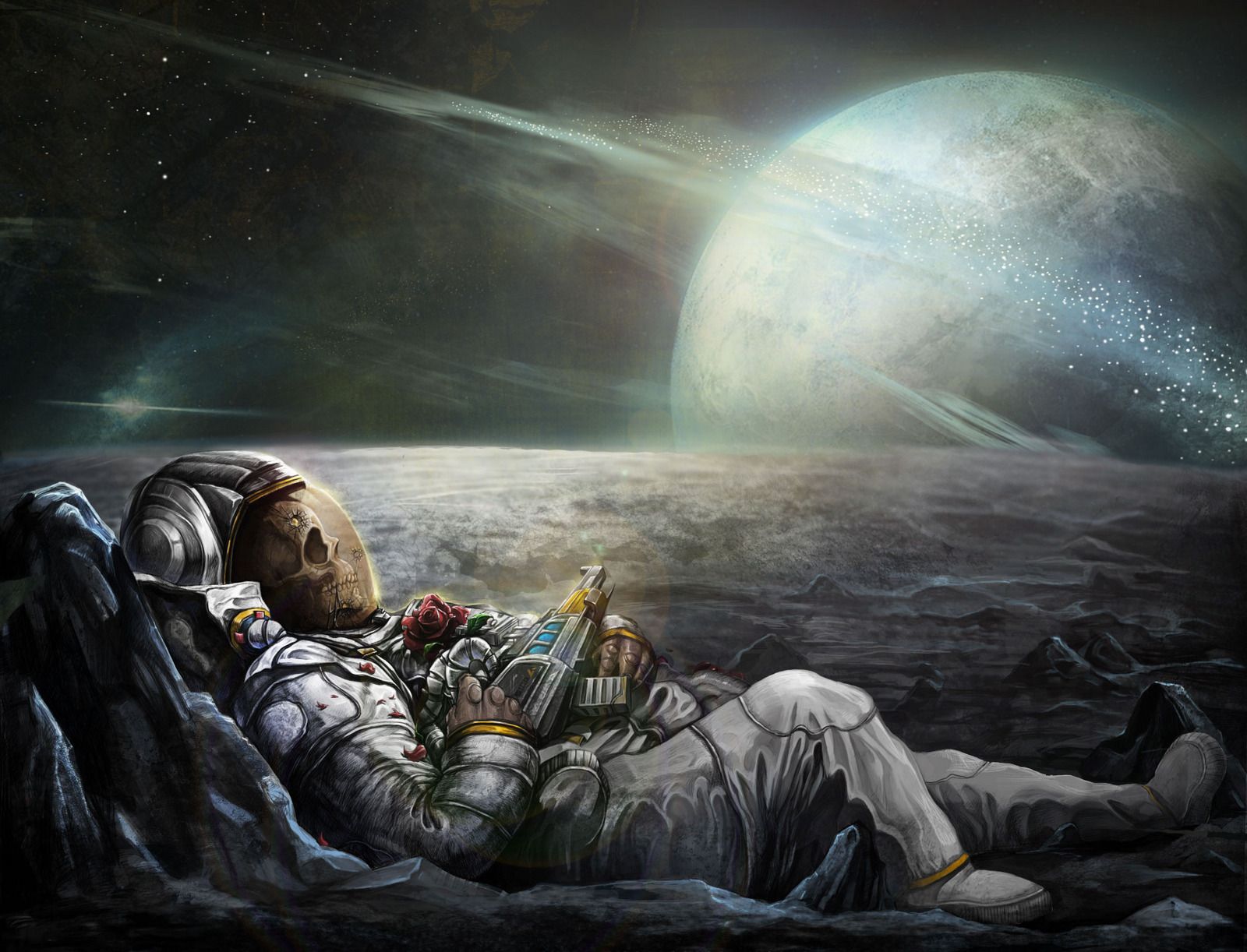 Astronauta disteso su luna, 1600x1222 HD, PC