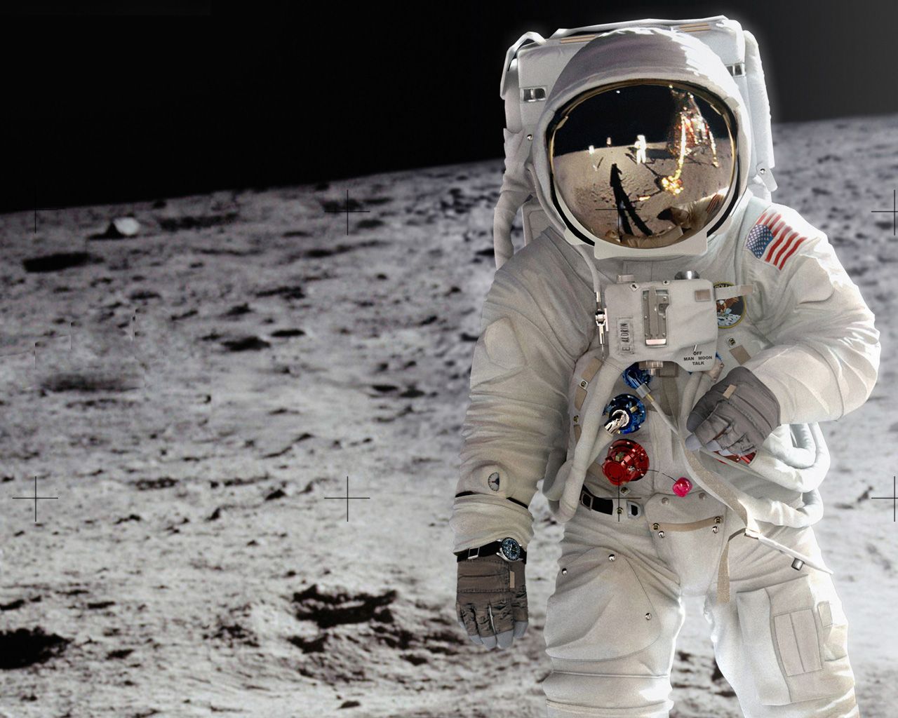 Astronauta sulla Luna Apollo, 1280x1024 HD, Desktop