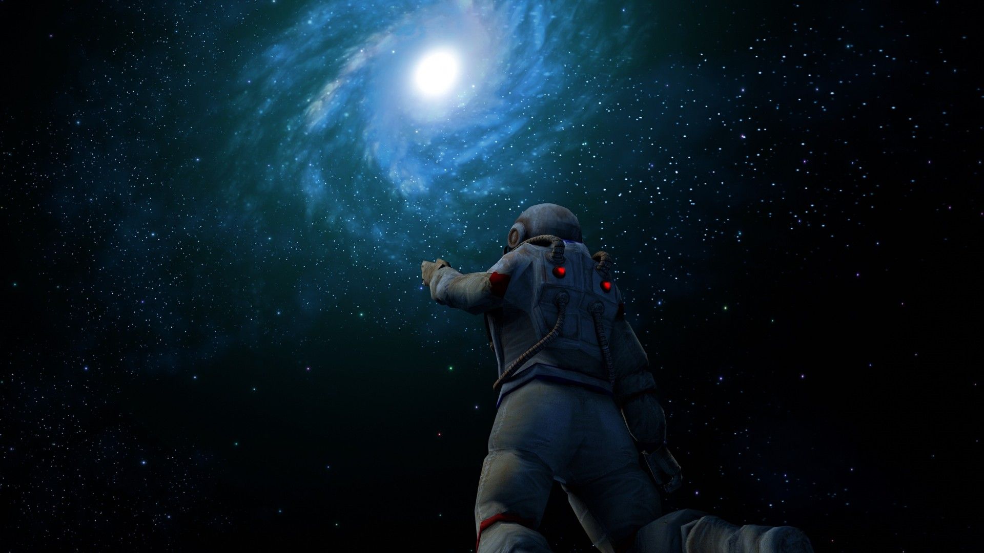 Astronauta chitarrista sfondo nero, 1920x1200 Full HD+ WUXGA, iMac