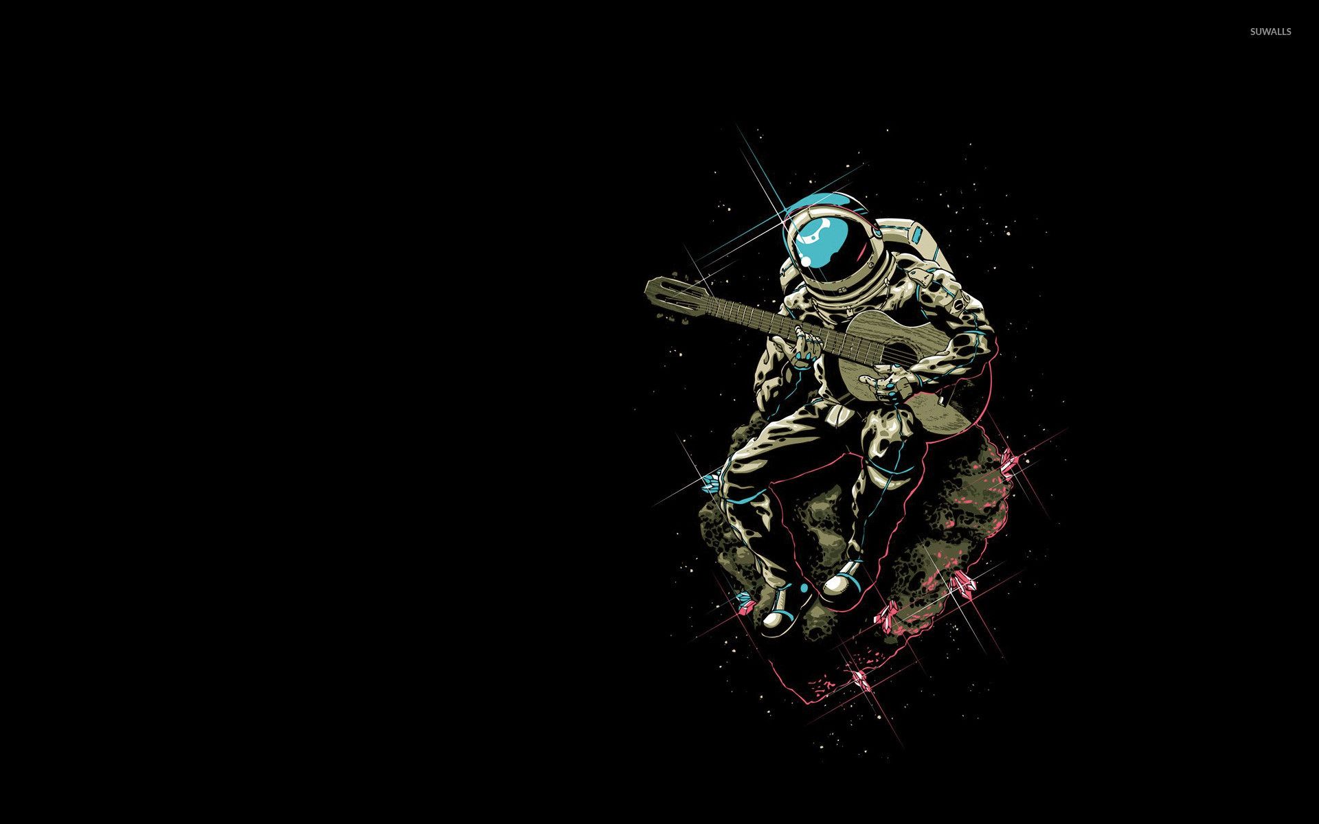 Astronauta nello spazio scuro, 1080x2280 Verticale, Mobile