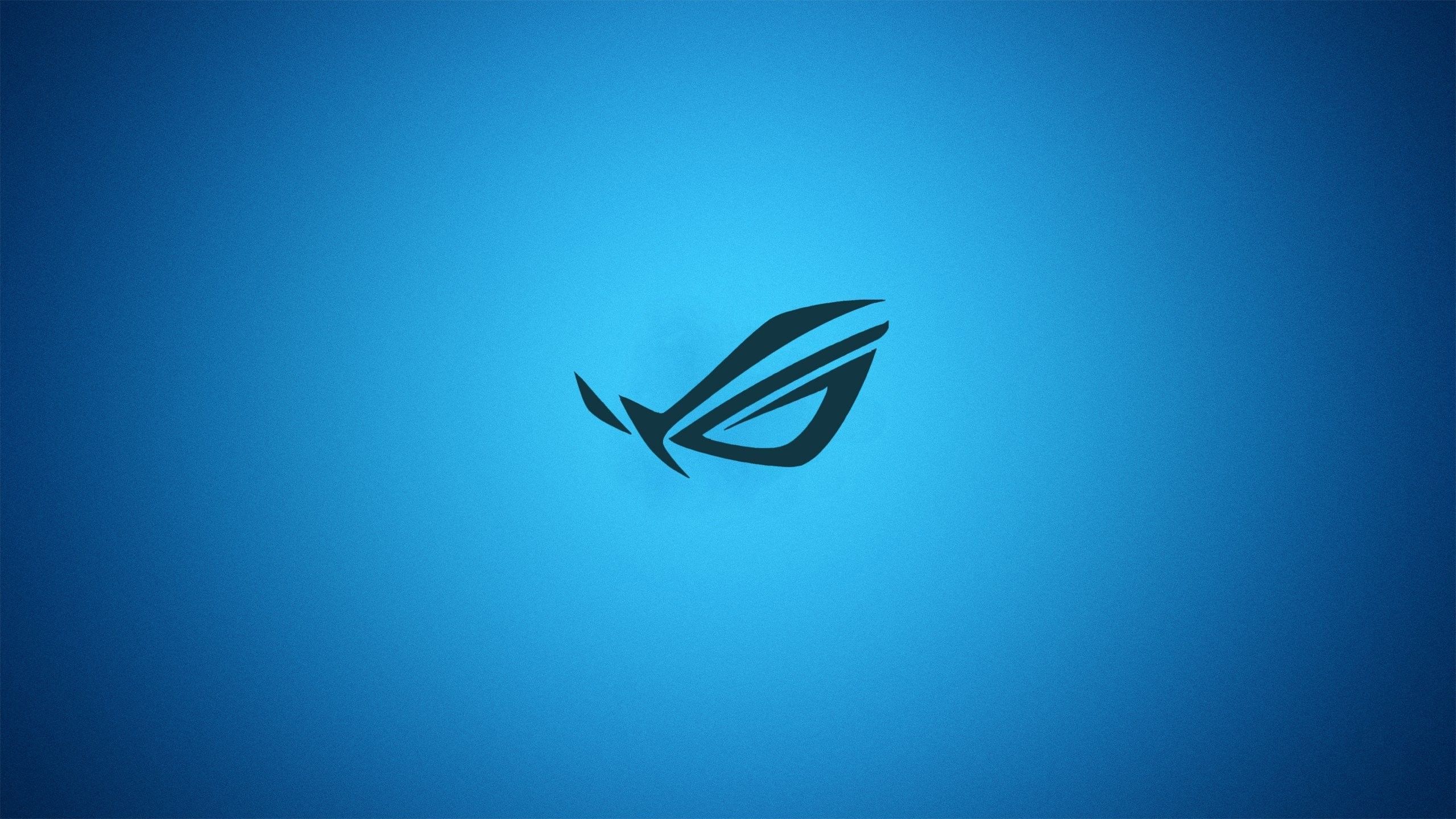 Logo ASUS ROG blu, 2560x1440 2K, Monitor Gaming