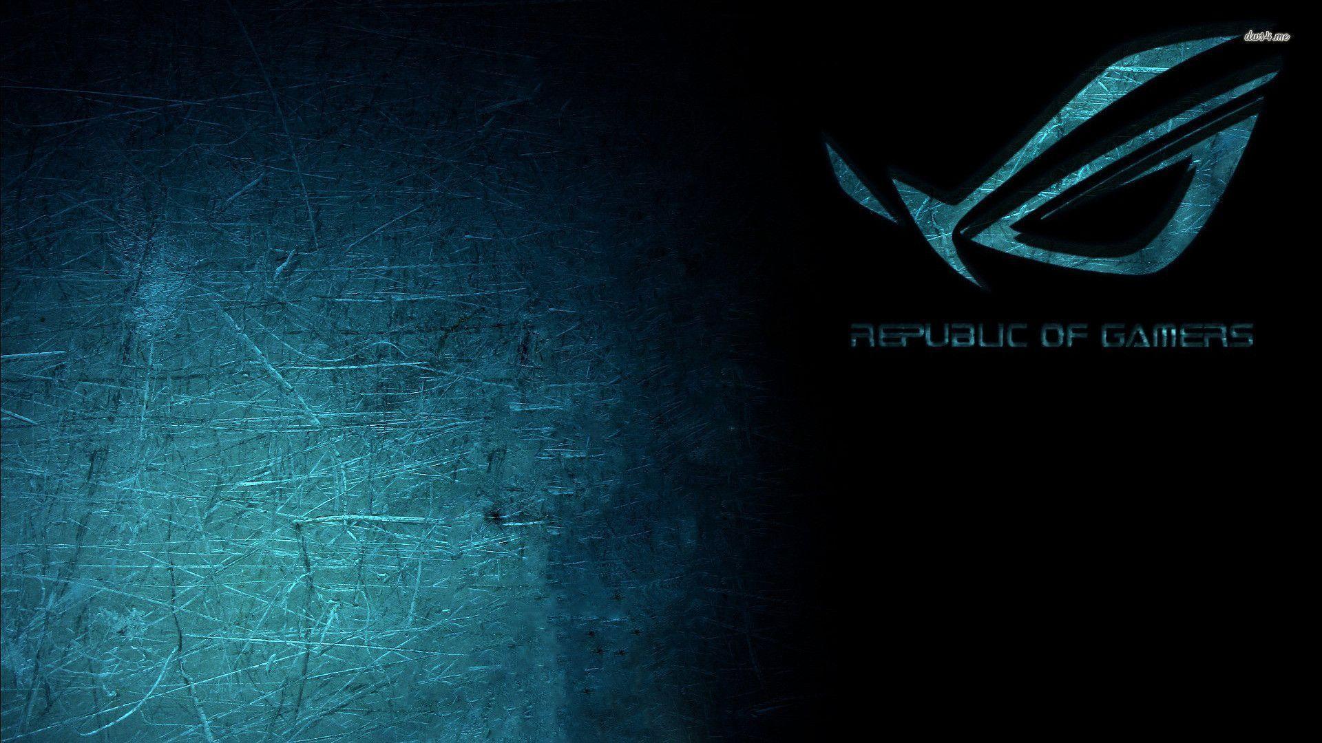 Logo ASUS ROG texture blu, 1920x1080 1080p, PC