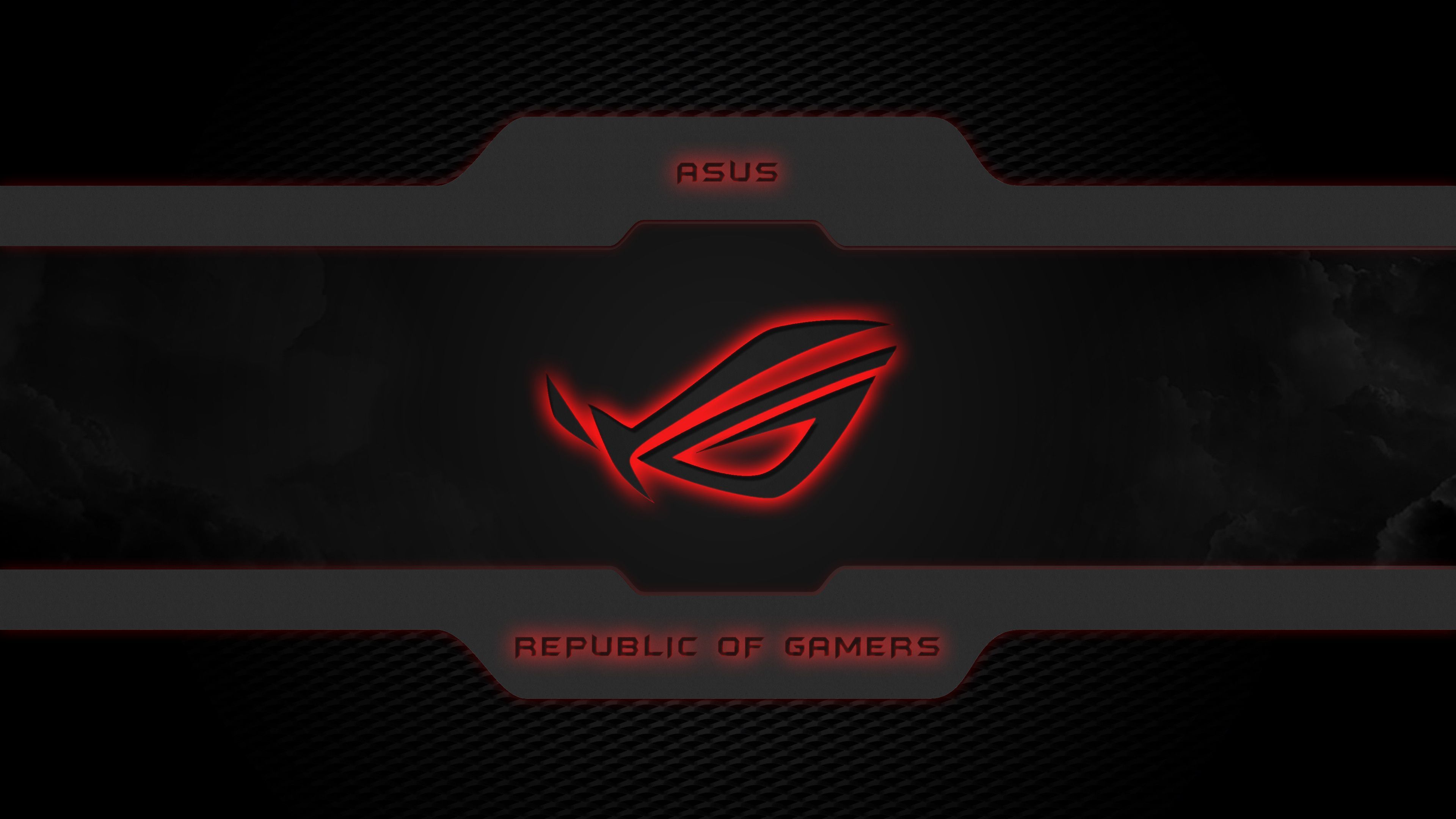 Logo ASUS ROG rosso nero, 3840x2160 Ultra HD, PC