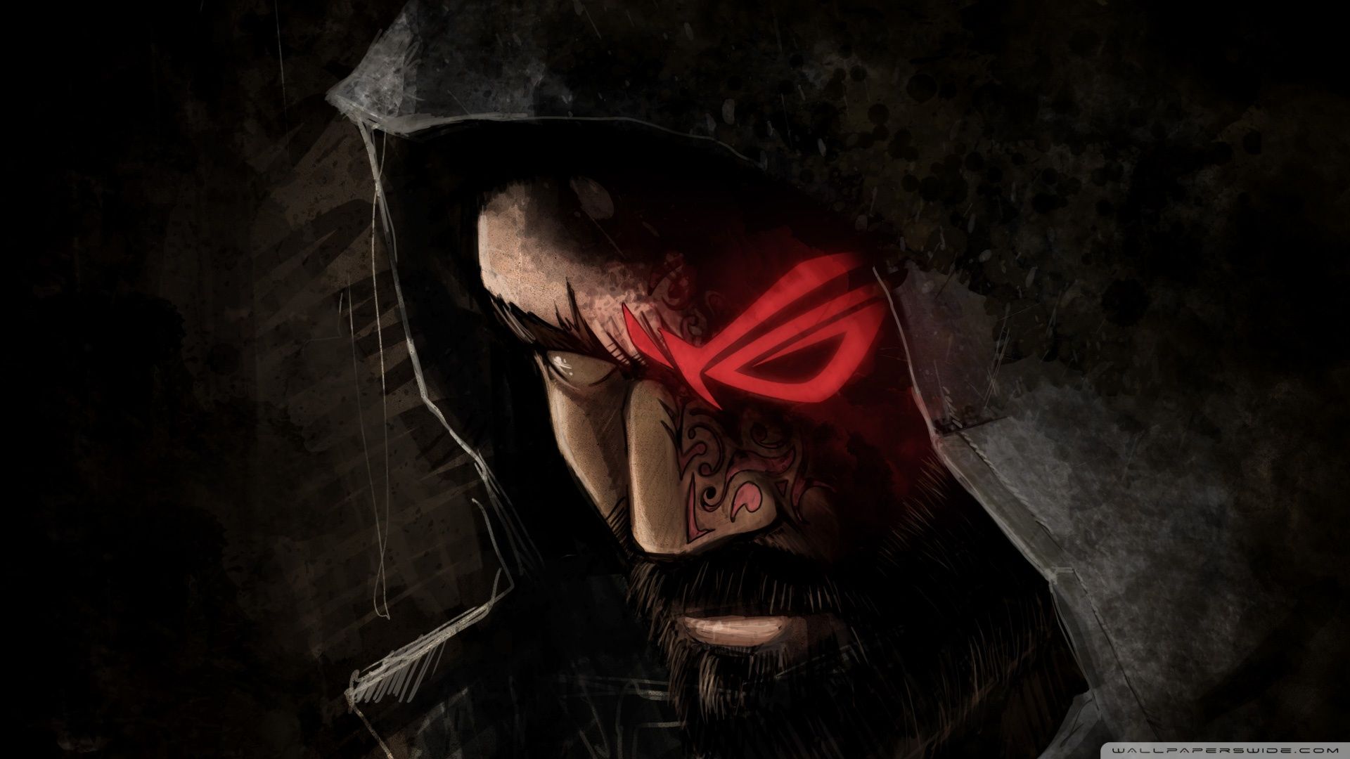 ASUS ROG logo occhi rossi, Taiwan, 1920x1080 Full HD 1080p, PC Desktop