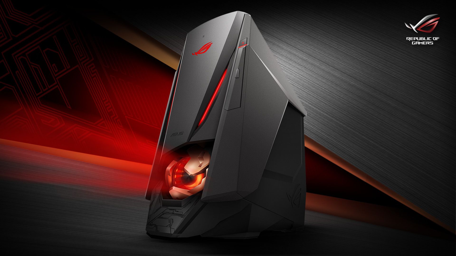 PC gaming ASUS ROG rosso, 1920x1080 Full HD, Desktop