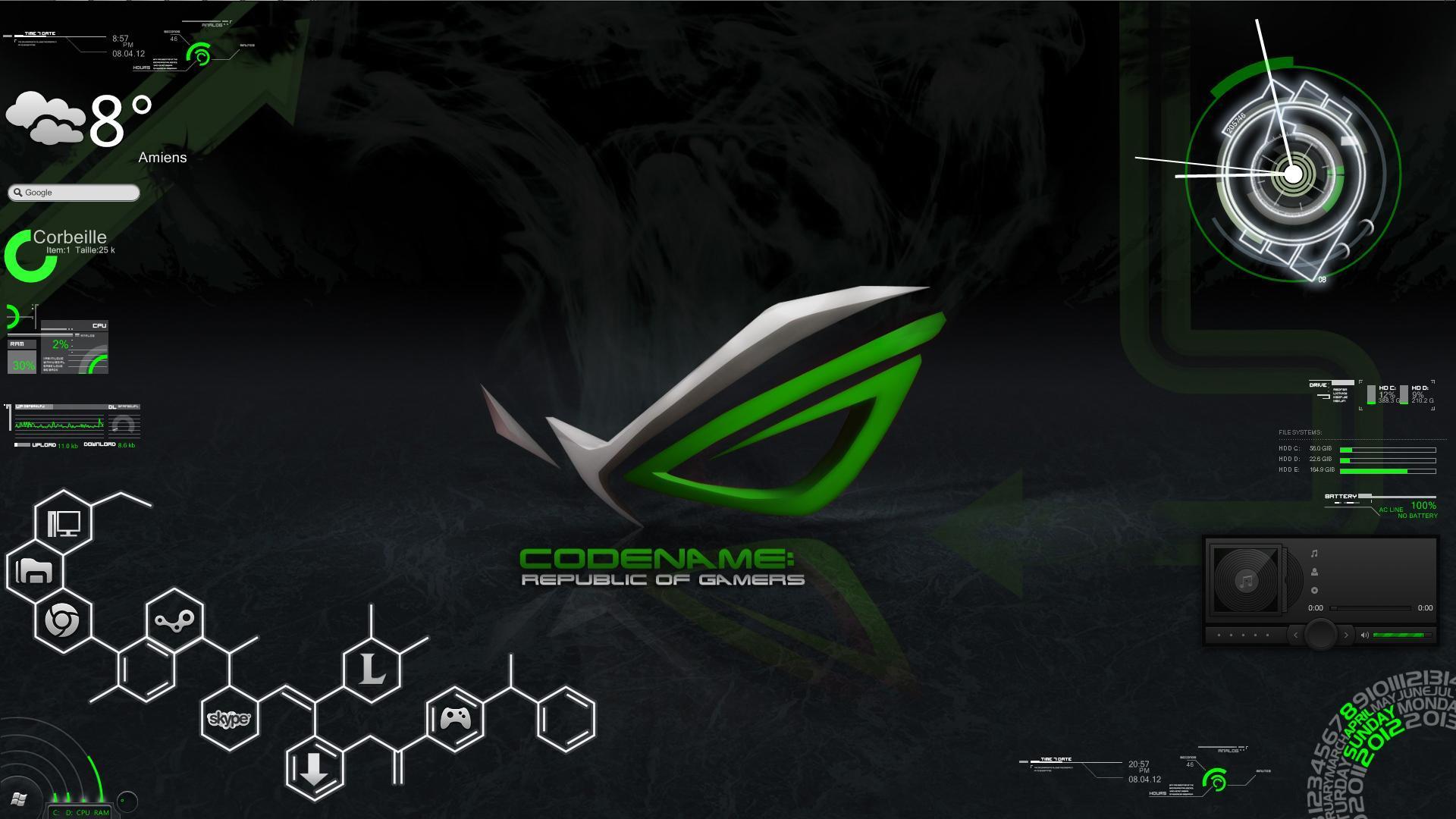 Logo ROG Republic of Gamers, 1920x1080 Full HD 1080p, PC Desktop