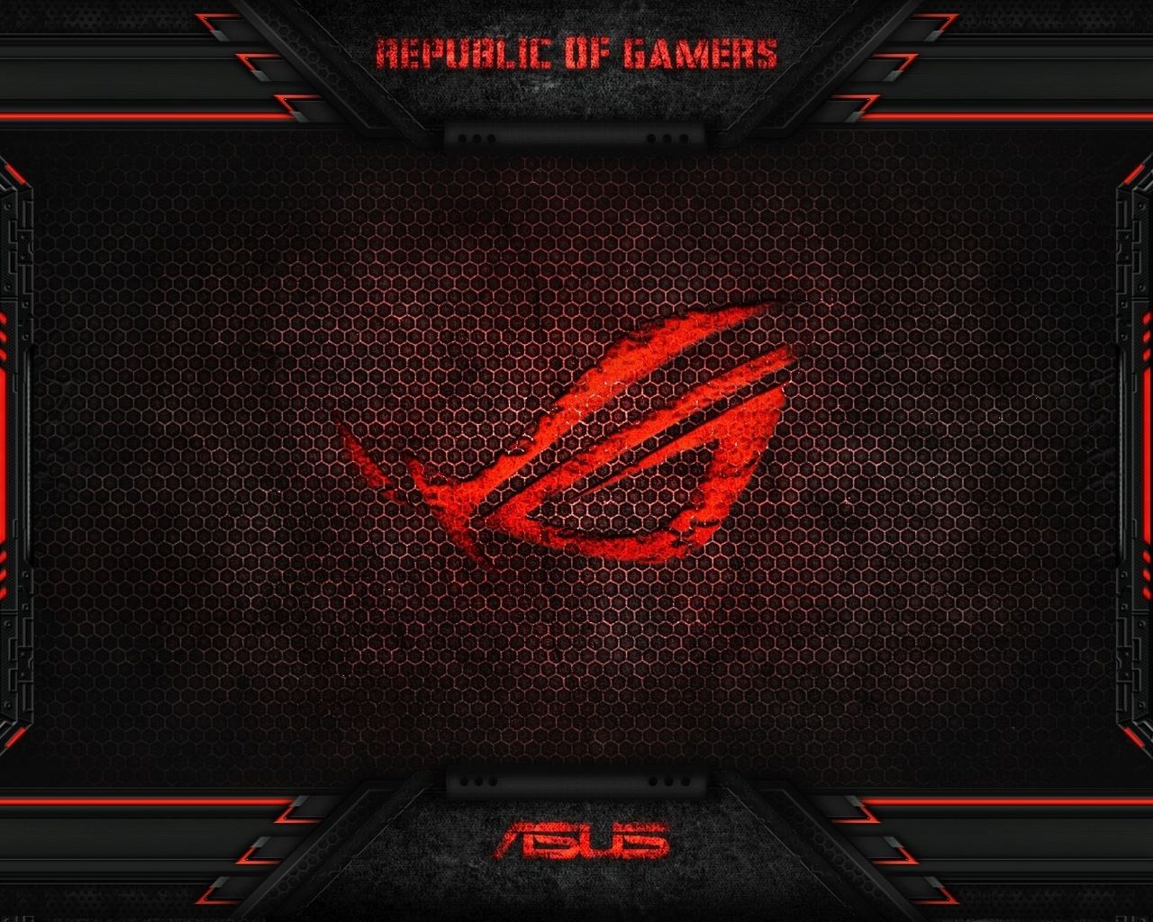 Logo ASUS ROG rosso, 1280x1024 HD, PC Desktop
