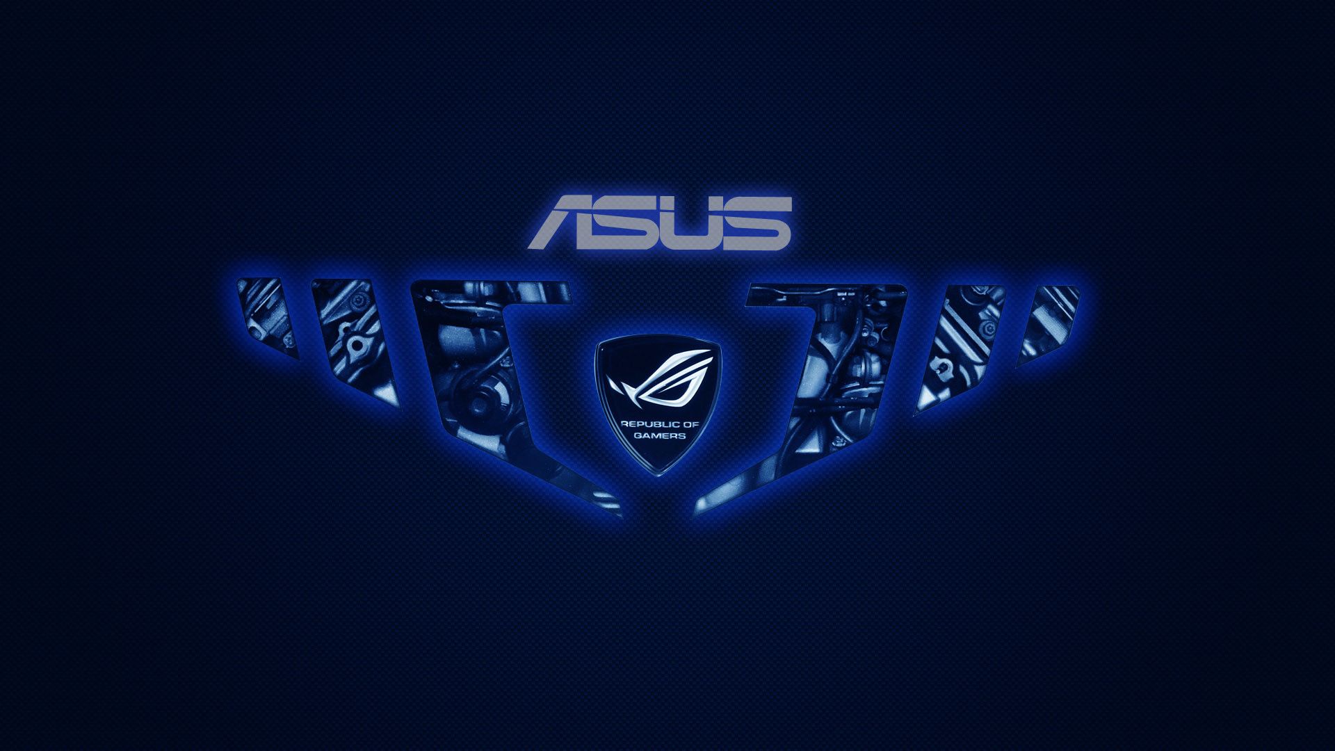 Logo ASUS ROG blu, 1920x1080 Full HD, PC