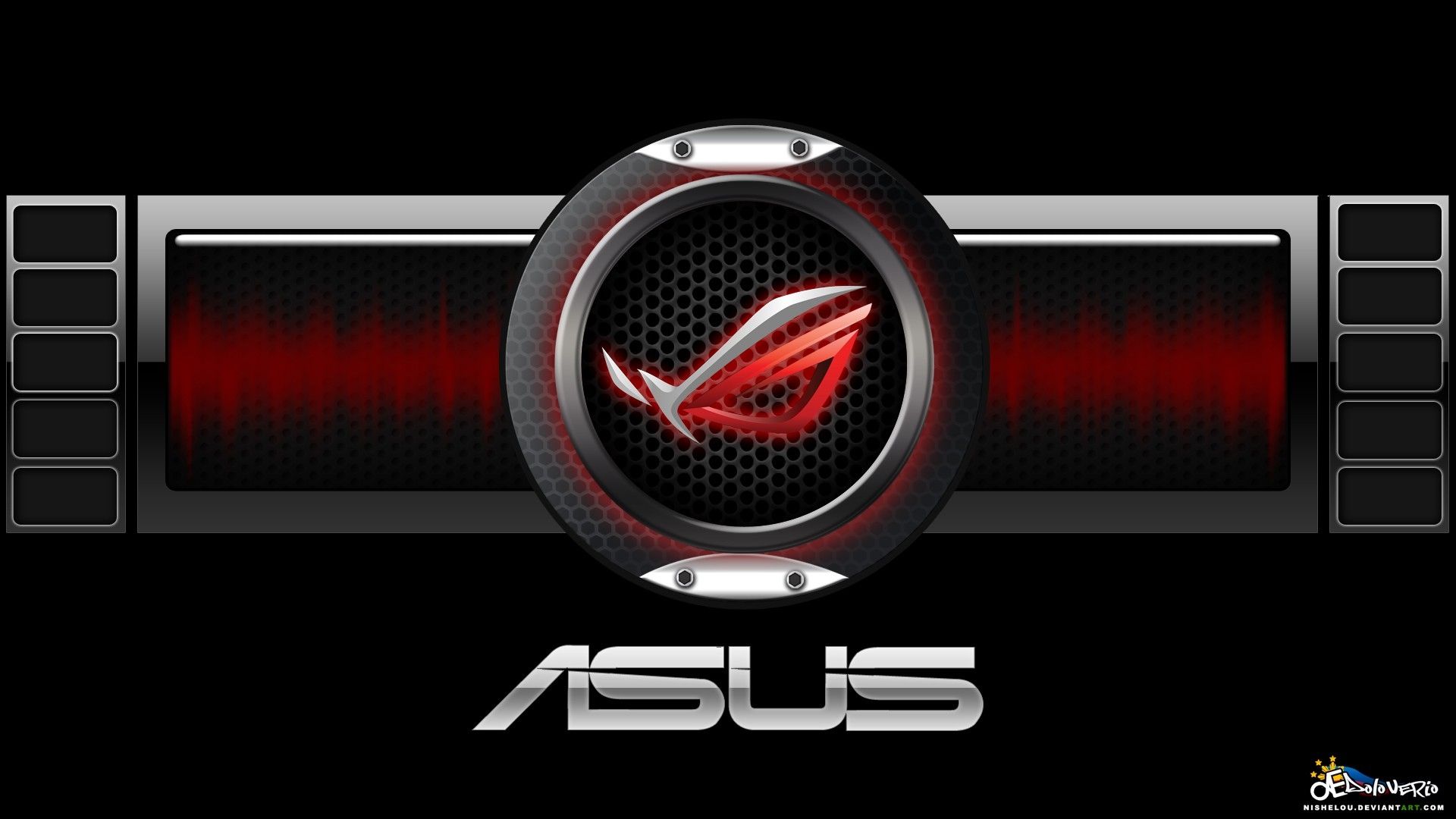 Logo ASUS ROG rosso nero, 1920x1080 Full HD 1080p, Desktop