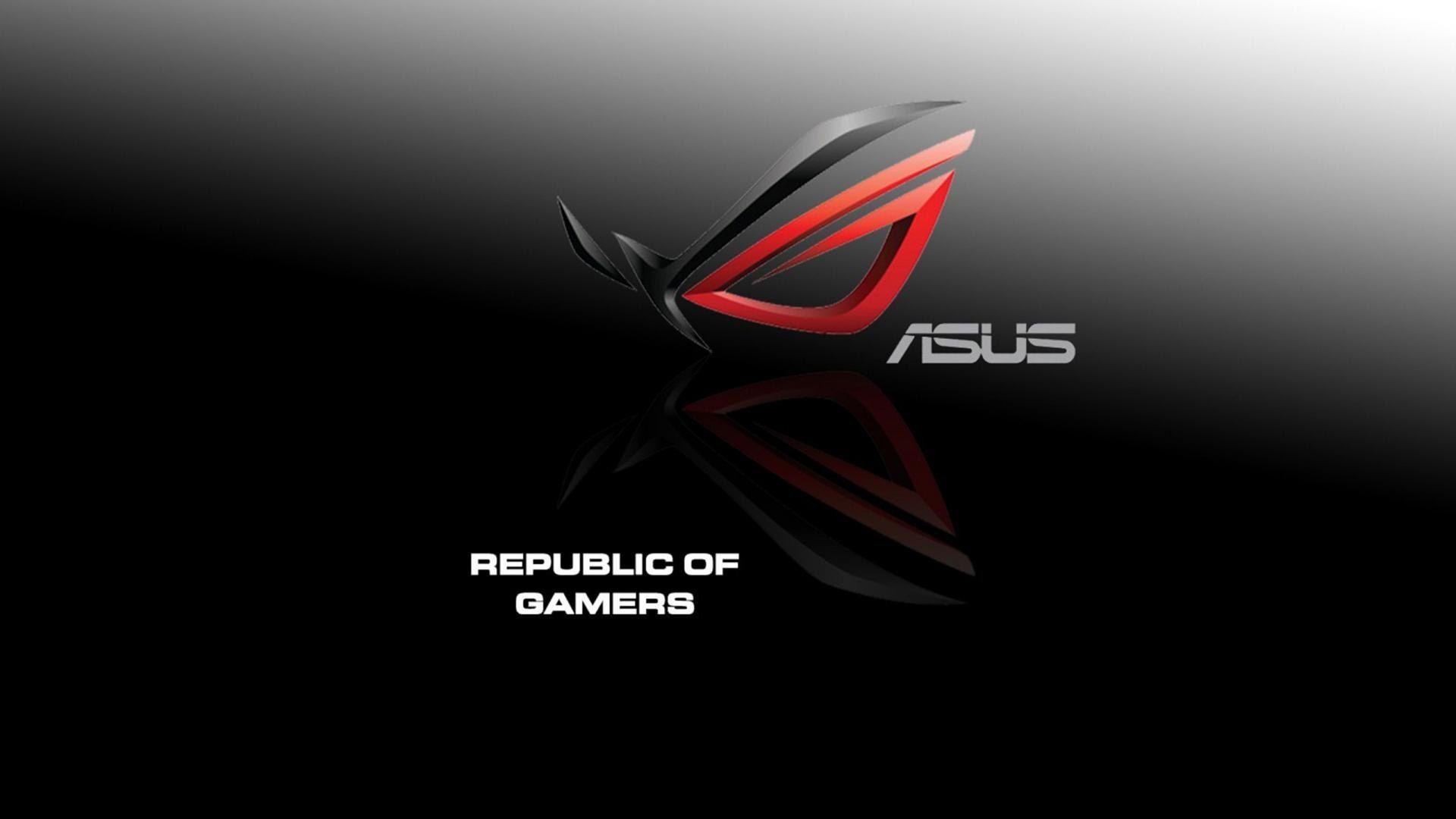 Logo ASUS ROG nero, 1920x1080 1080p, PC