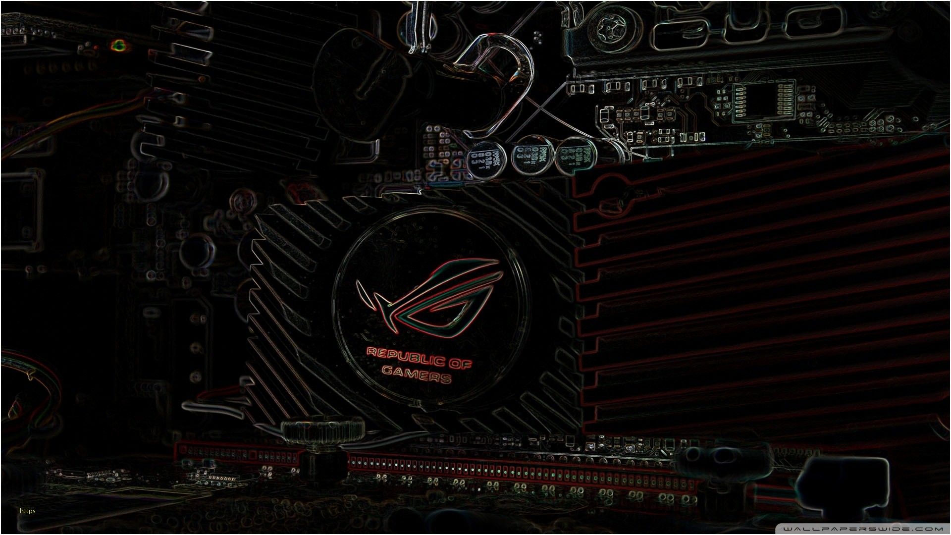 Logo ROG Republic of Gamers, 1920x1080 1080p, Desktop