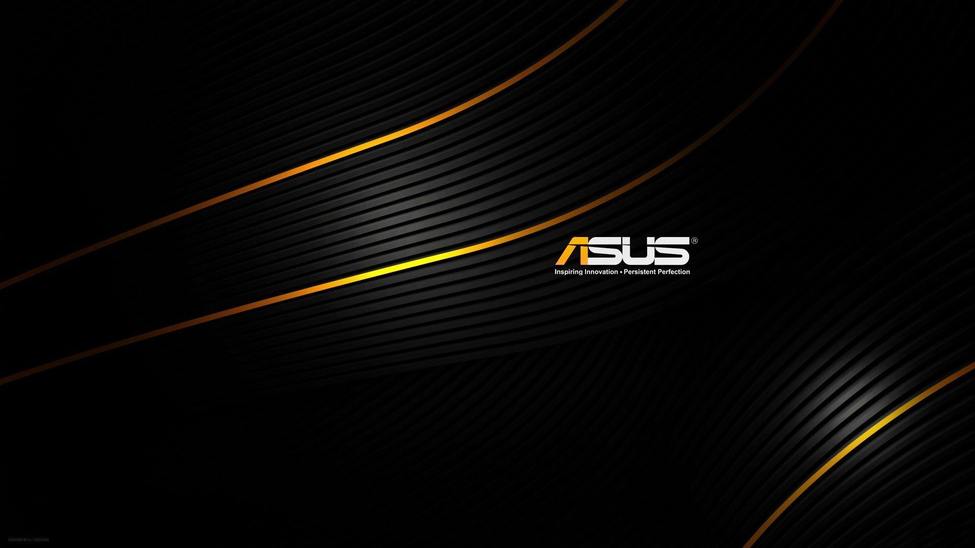 Logo Asus nero e oro, 1920x1080 Full HD, Desktop