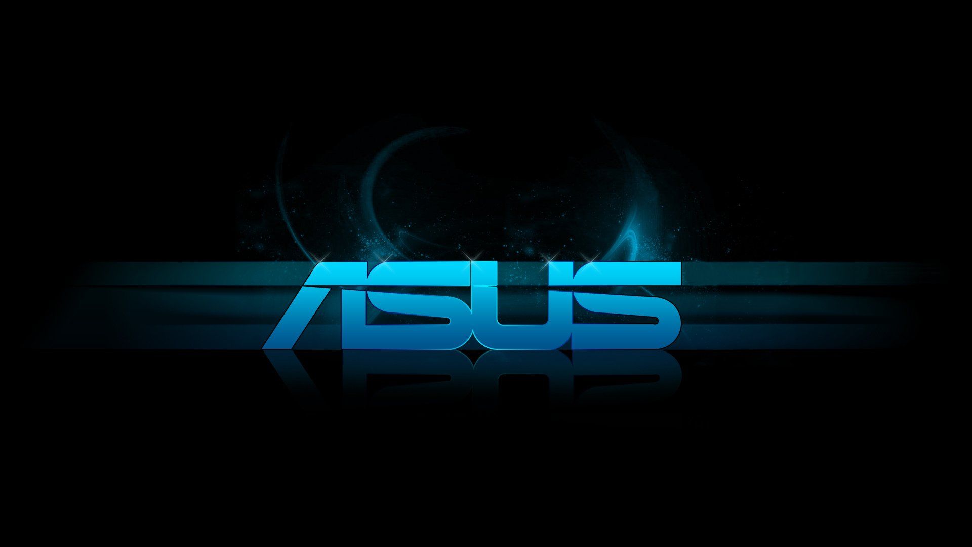 Logo Asus blu su nero, 1920x1080 Full HD, Desktop
