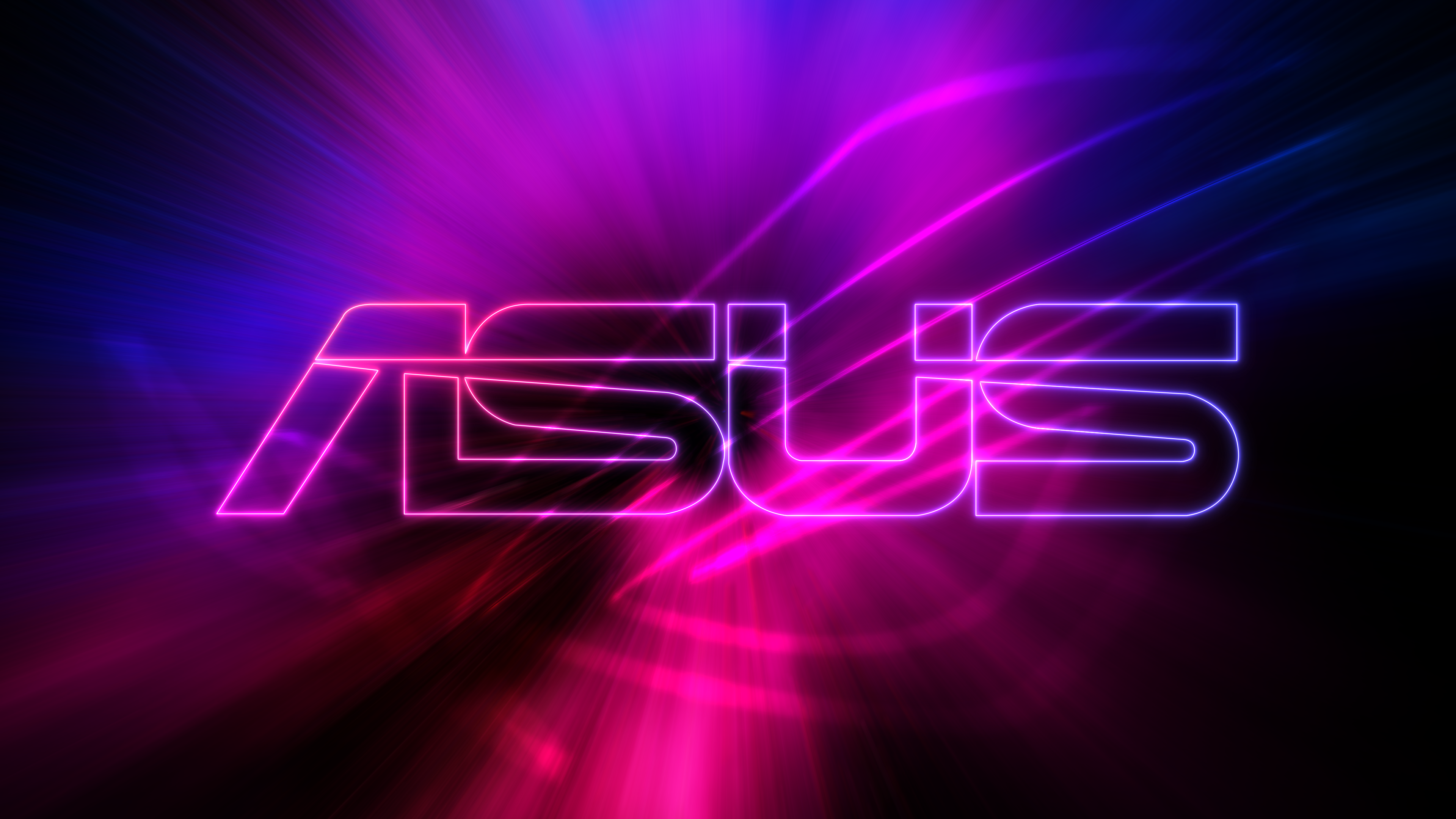 Logo Asus neon viola, 3840x2160 4K Ultra HD, Monitor 4K
